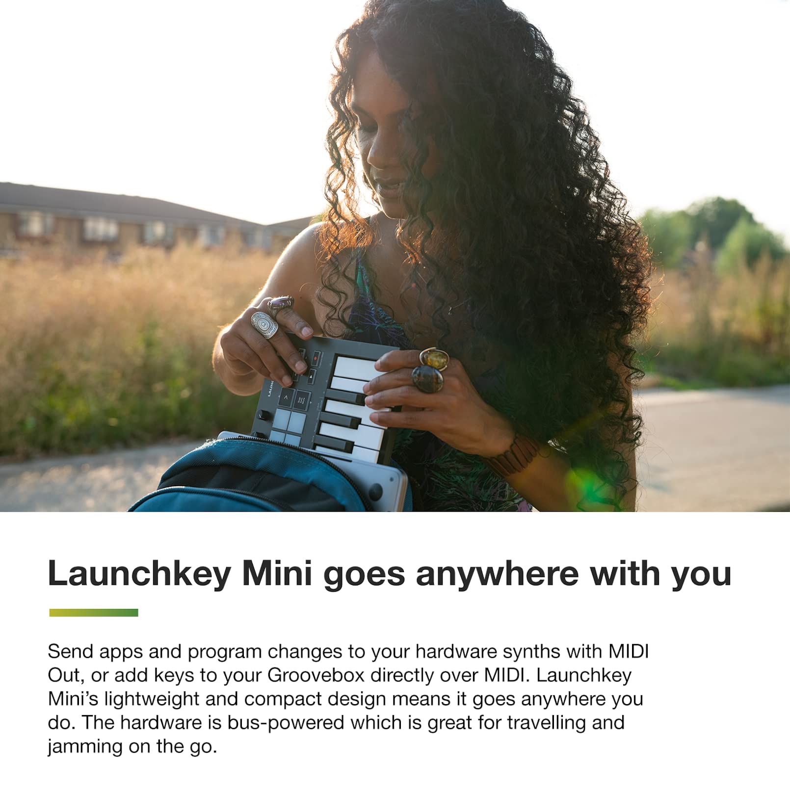 Novation Launchkey Mini [Mk3] - Portable 25-Key, Usb, Midi Keyboard Controller With Daw Integration, Chord Mode, And Arpeggiator