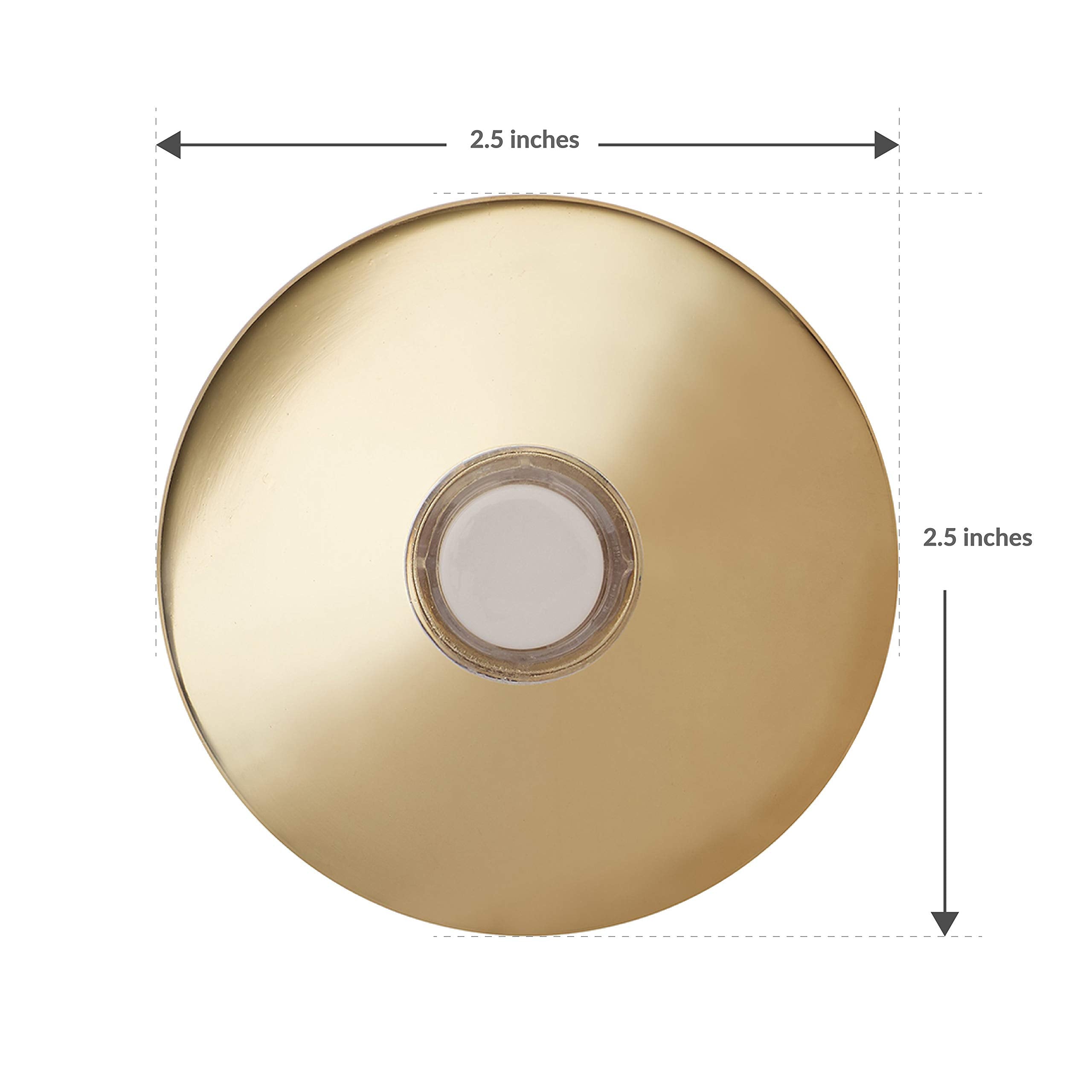 Newhouse Hardware Br5W Unlighted Doorbell Button, 1 Pack, Brass