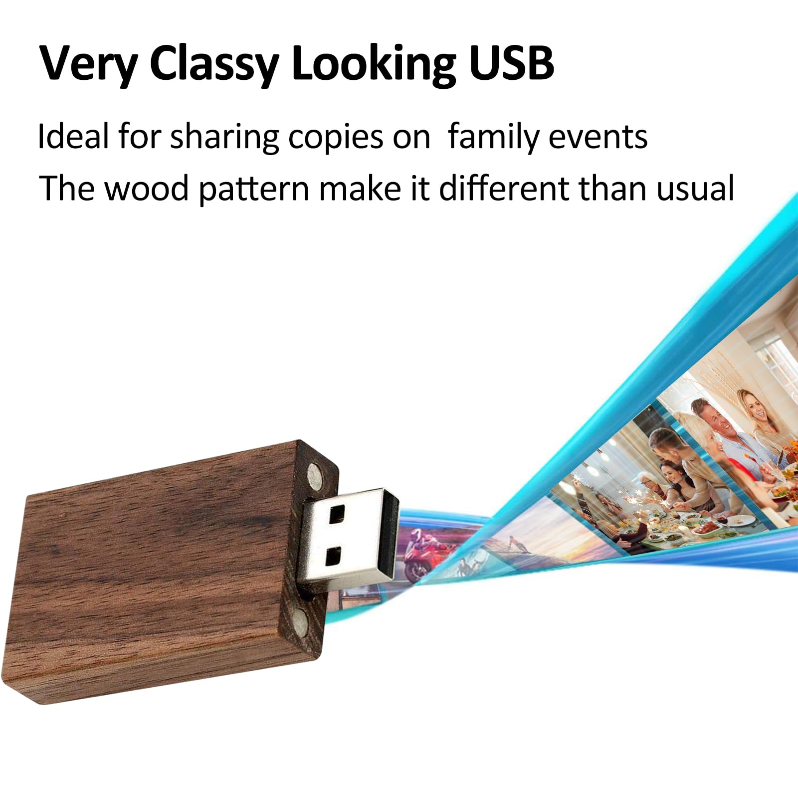Ablaze Usb 16Gb Flash Drive 10 Pack, Walnut Wood Flash Drives Usb 2.0 Thumb Drives Wooden Usb 16Gb Usb Stick Memory Stick