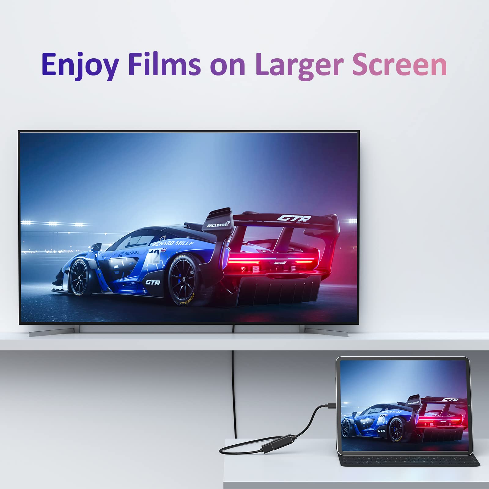 Raycue Usb C To Hdmi Adapter 4K, Usb Type C To Hdmi Adapter [Thunderbolt 3/4 Compatible] With Iphone 15 Pro/Max, Macbook Pro/Air