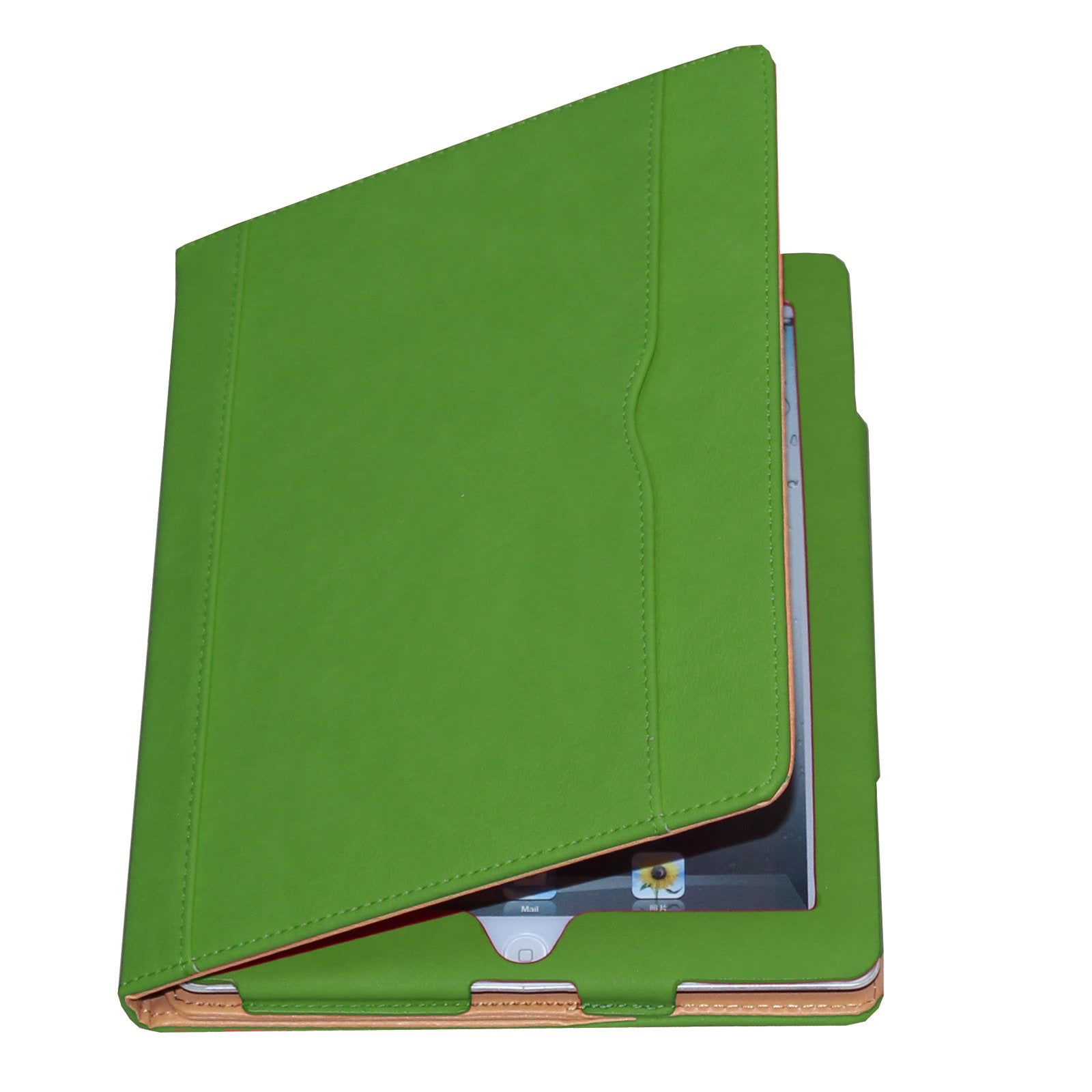 Jytrend Case For Ipad 2/ Ipad 3/ Ipad 4, Multi Angle Viewing Stand Leather Folio Smart Cover With Pocket, Auto Wake Sleep For Ipad 2/3/4 A1395 A1396 A1397 A1403 A1416 A1430 A1458 A1459 A1460 (Green)