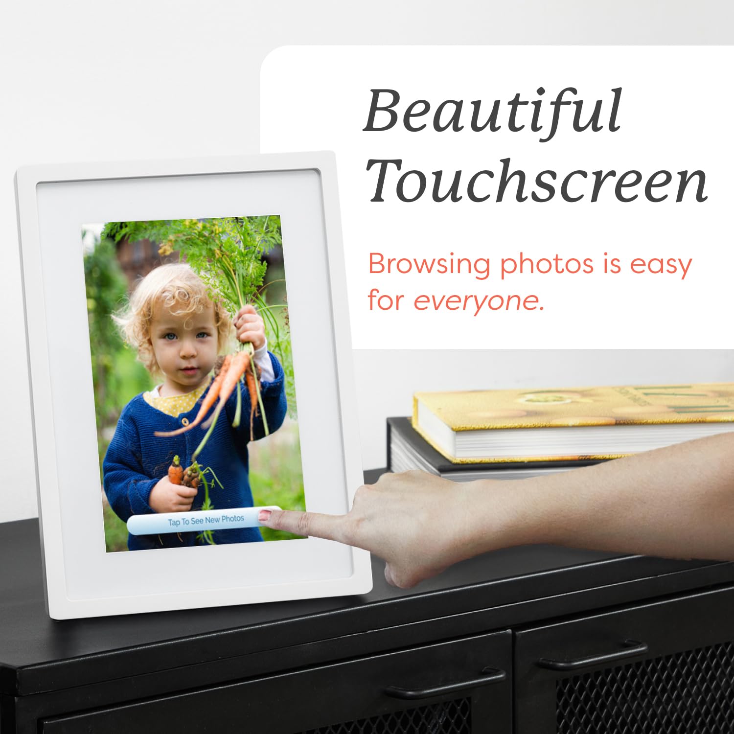 Skylight Digital Picture Frame   Wifi Enabled With Load From Phone Capability, Touch Screen Digital Photo Frame Display   Custom