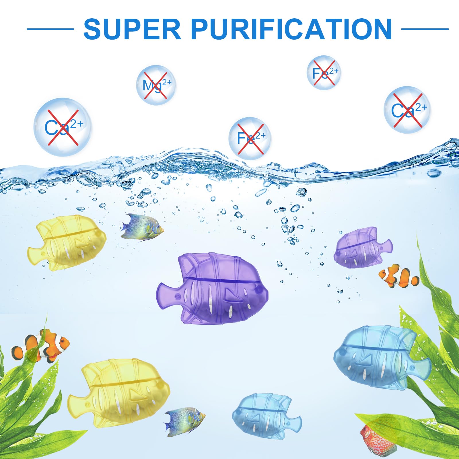 10Pc Humidifier Cleaner Fish Universal Humidifier Tank Cleaner Works In All Humidifiers And Fish Tanks Purifies Water, Prevent H