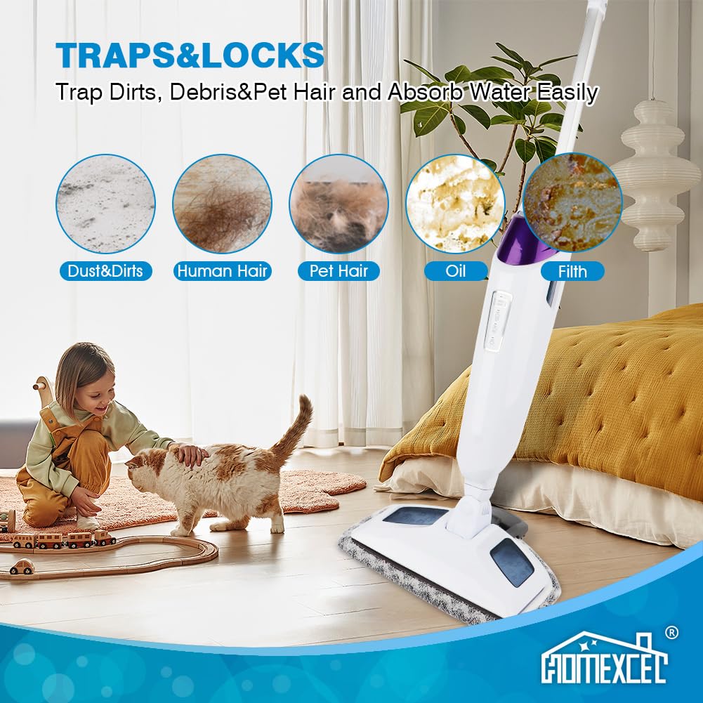 Homexcel 8 Pack Steam Mop Replacement Pads Compatible With Bissell Powerfresh Steam Mop 1940 1806 1440 1544 Series, Model 19402