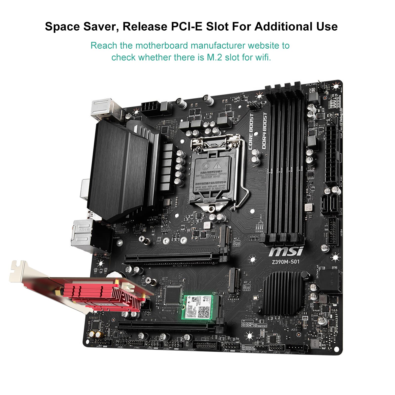 Ax210 Wifi 6E Desktop Kit, Expand To Tri Band 6Ghz/5Ghz/2.4Ghz M.2 Ngff Wireless Bluetooth 5.2 Card Support Windows 10 11, 64 Bit Desktop Pc, Includes Ipex Cable, 5Dbi Antennas And Brackets