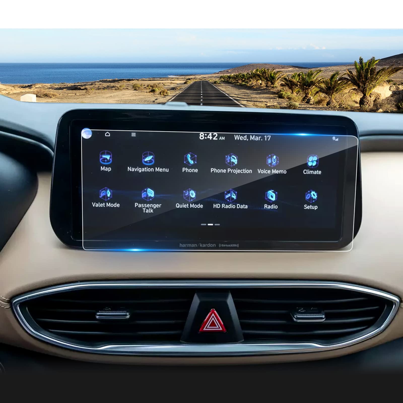 Coleya 2021 2022 2023 Santa Fe Screen Protector For Hyundai Santa Fe (Sel/Xrt/Limited/Calligraphy) 10.25 Inch Touch Screen, 9H H