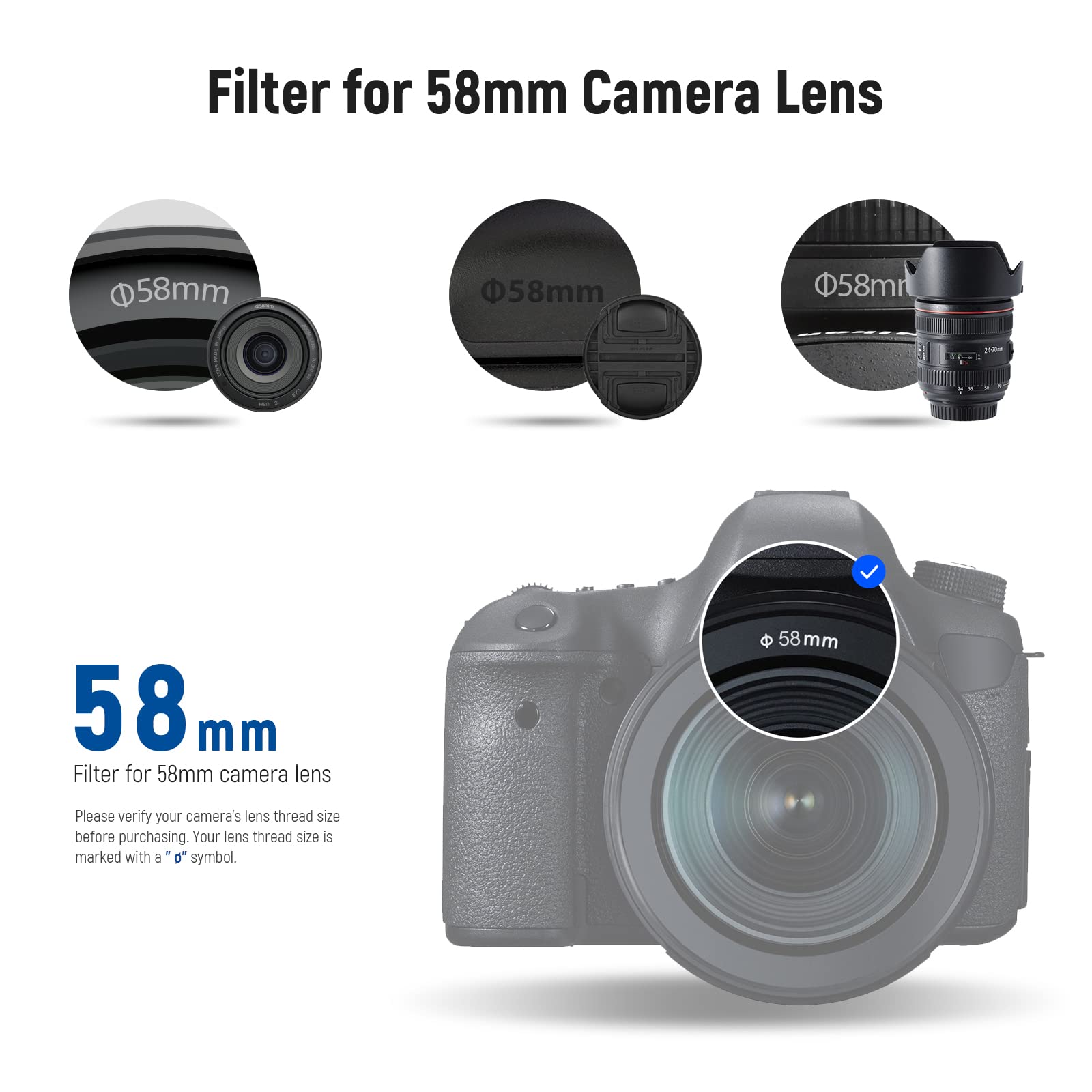 Neewer 58Mm Fixed Nd Filter Kit Nd1000 Nd64 Nd8 Nd4 Neutral Density Filter Set Double Sided 30 Layer Nano Coatings/Hd Optical Gl