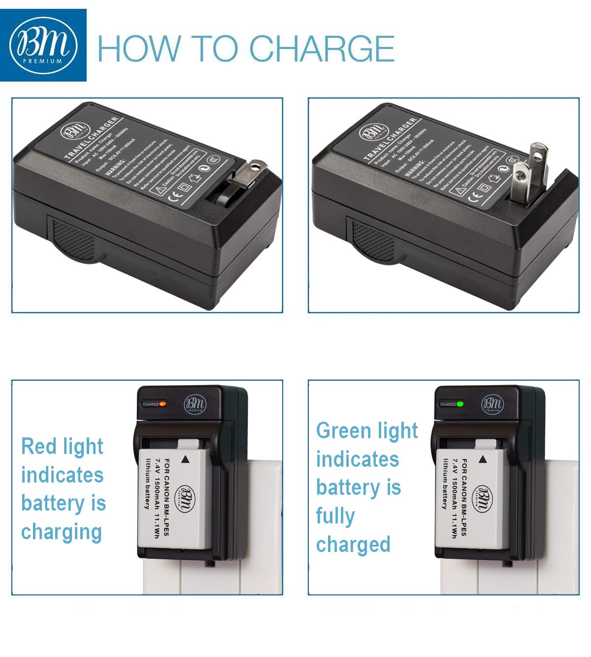 Big Mikes Electronics Bm Premium 2 Pack Of Lp-E5 Batteries And Battery Charger Kit For Canon Eos Rebel Xs, Rebel T1I, Rebel Xsi