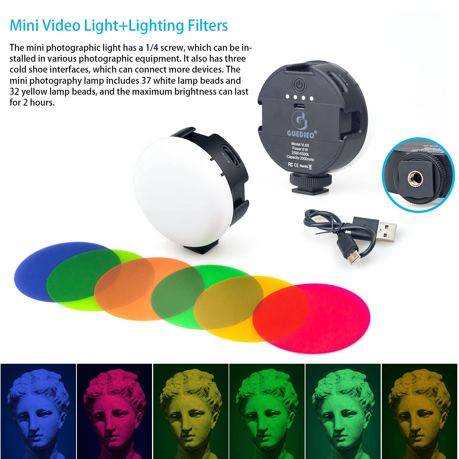 Smartphone Video Microphone Vlog Kit For Iphone, Smartphone And Cameras,With Led Light,Phone Holder,Tripod,Microphone,Tripod Mou