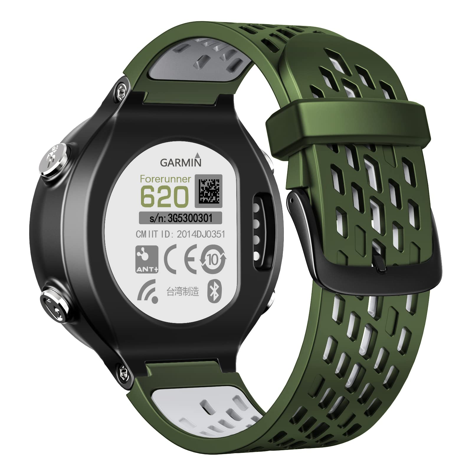 Cuzow For Garmin Forerunner 235/Forerunner 620/735Xt/220/230/630/Approach S20/S6/S5,Two In One Color Soft Silicone Watch Band Re