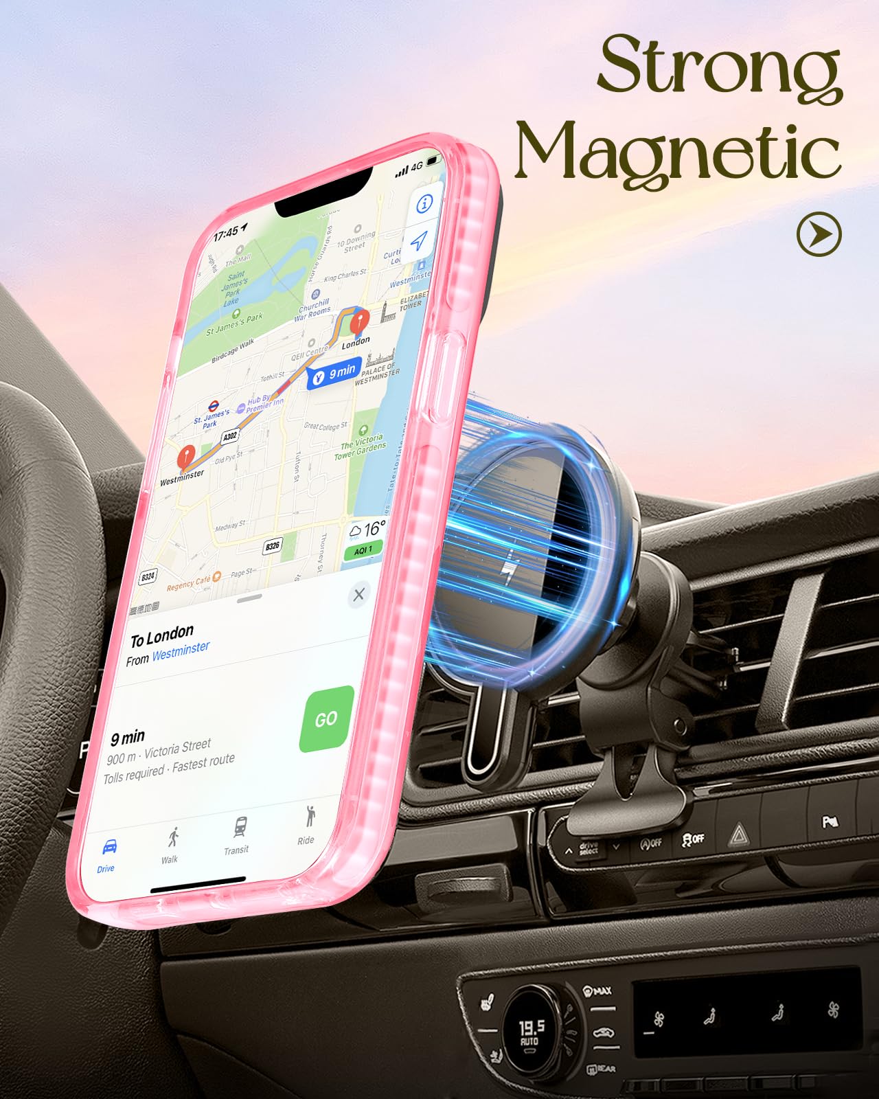 Lotadilo Cute Case For Iphone 16E For Women Girls - Funny Strawberry Flower Design Compatible With Magsafe Magnetic Ring Holder