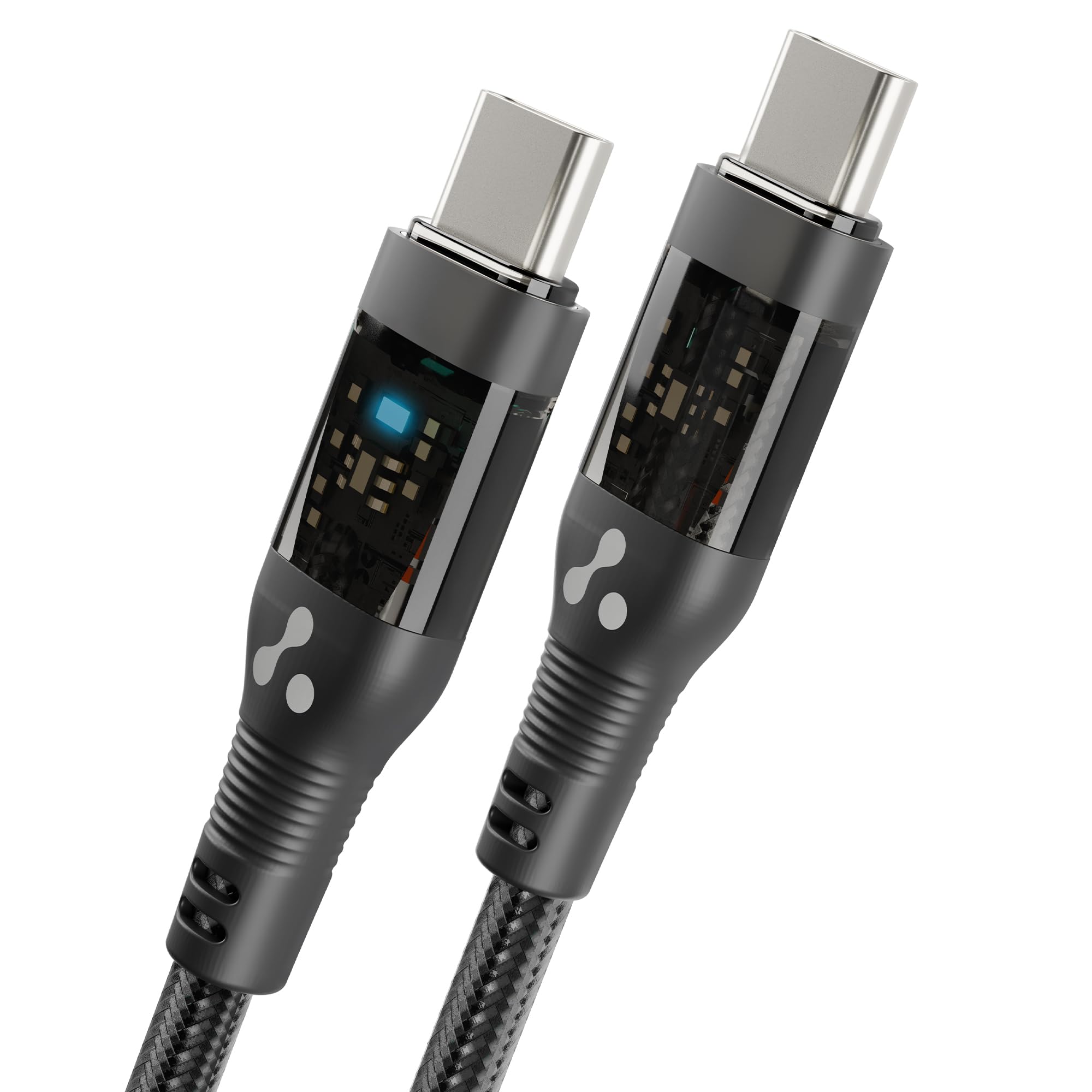 Ambrane 60W Type C to Type C Cable with 3A Fast Charging, 1.2M Braided cable for Smartphones, Tablets, Laptops & other Type C de