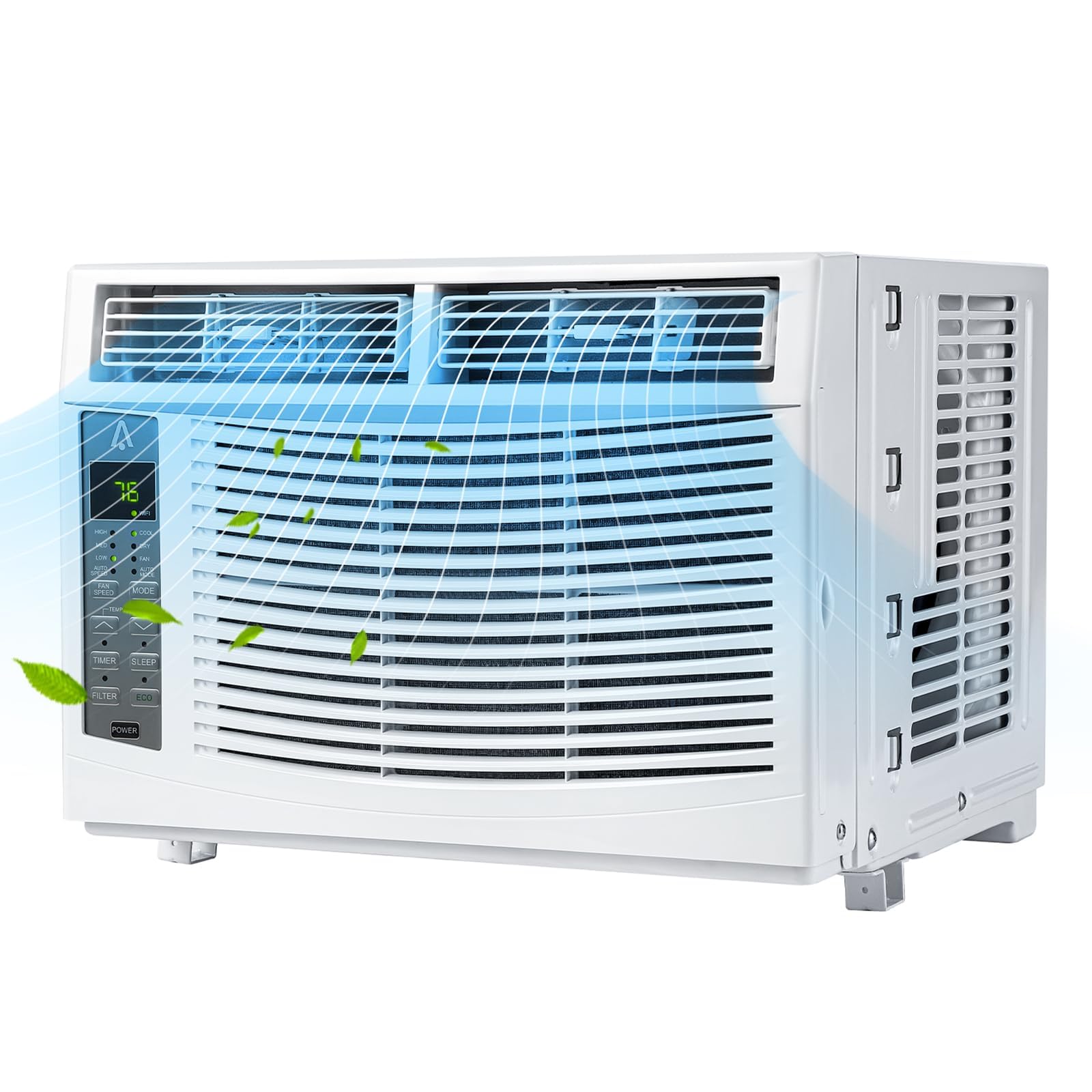 Smart 6000 BTU Window Air Conditioner, Window AC Unit with Remote & App Control, Timer Function & Easy Install Kit, Cools Up to