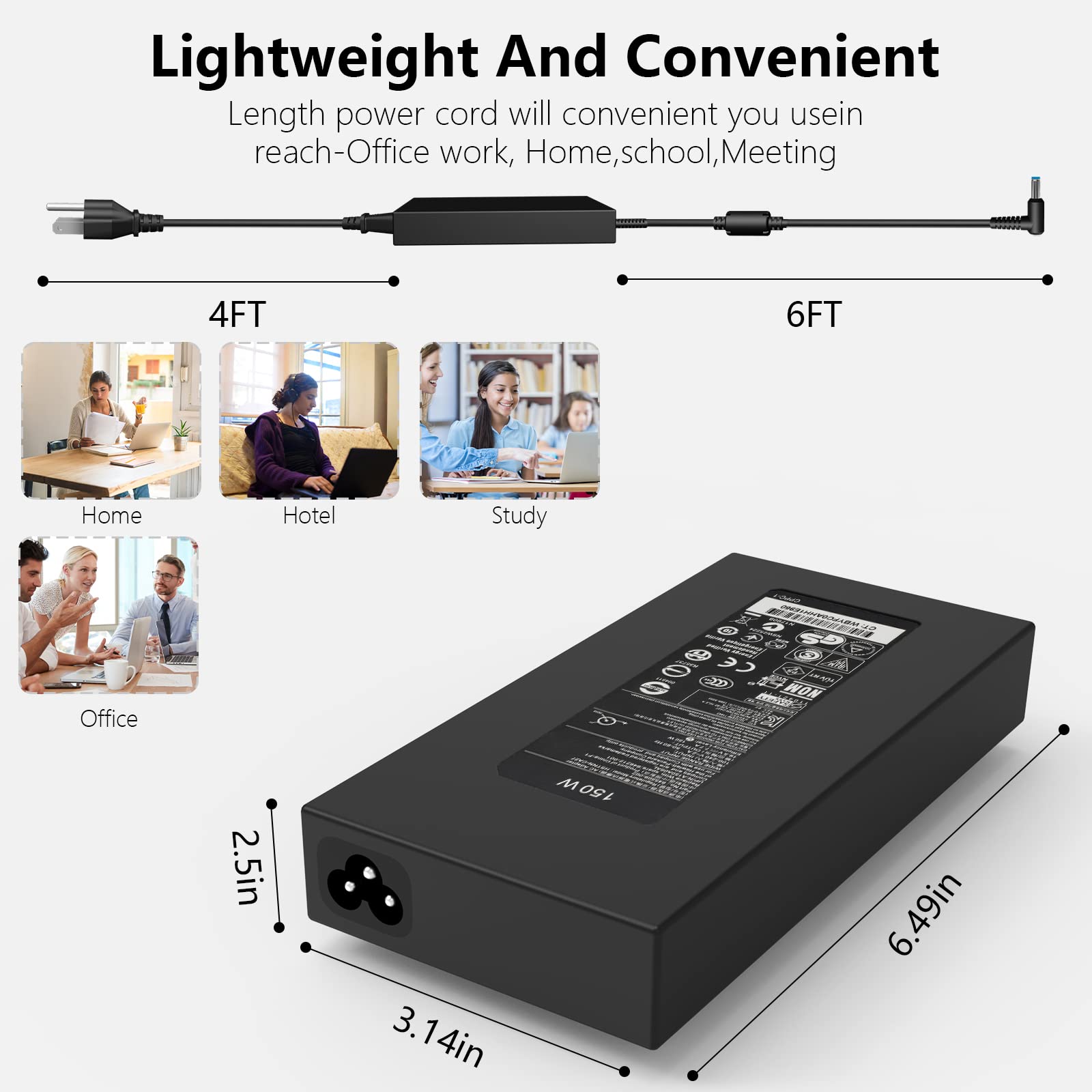 150W Ac Adapter Charger Fit For Original Hp Zbook 15 16 17 G3 G4 G5 G6 G7 Zbook Studio15 Omen X By 15 17 Adp 150Xb B 776620 001