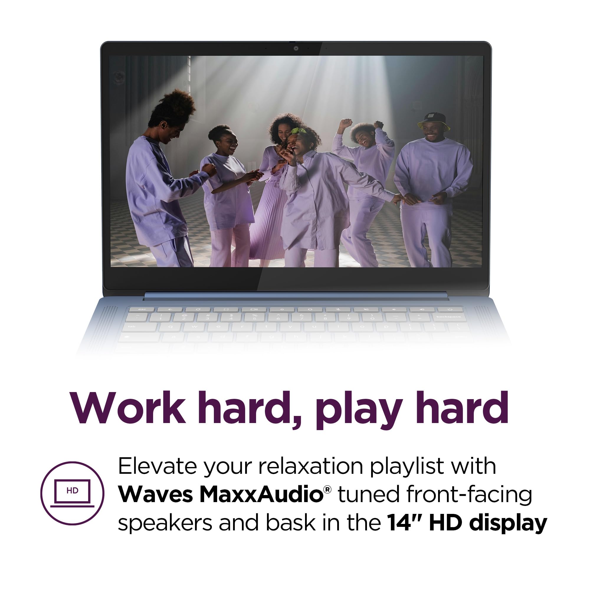 Lenovo Ideapad Slim 3 Chromebook - 2024 - Lightweight Laptop - Waves Maxxaudio Speakers - 14 Hd Display - Hd 720P Camera - 4Gb M