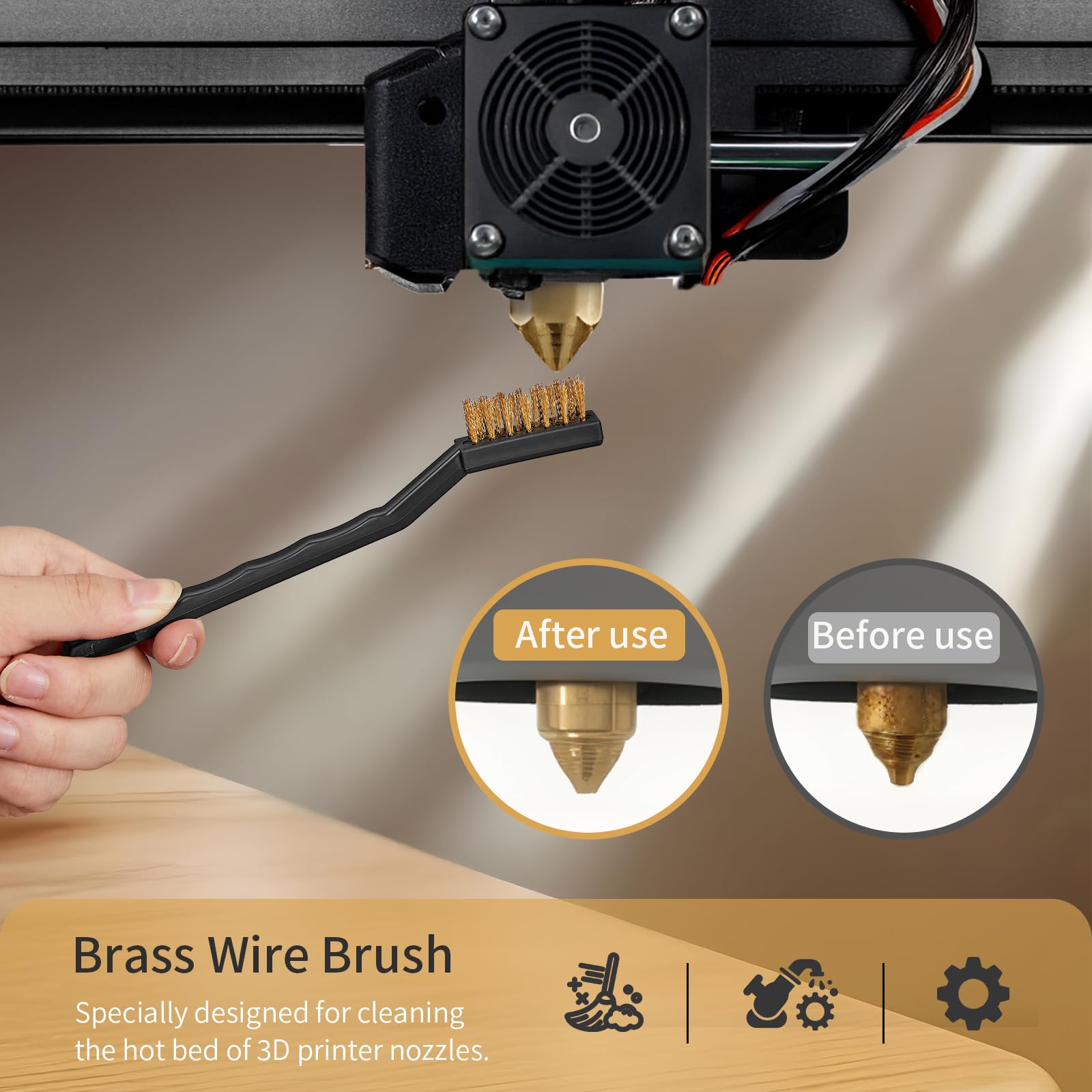 Mayjoy 3D Printer Nozzle Cleaning Kit-17 Pcs Tools Set With Brass Wire Brushes, Cleaning Needles (For 0.3&0.4Mm Nozzles), Tweeze