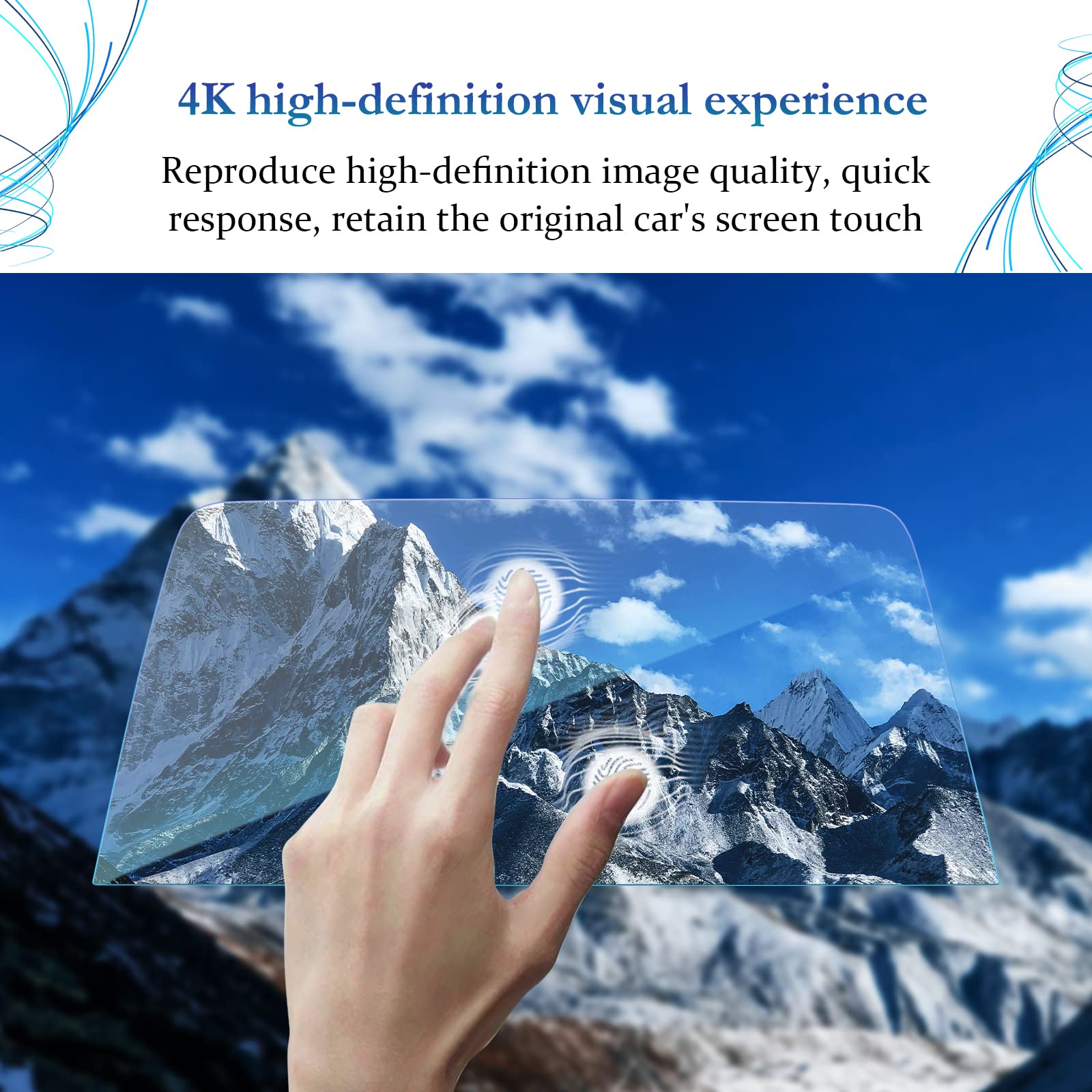 Sktu For 2019 2020 2021 2022 2023 Cadillac Xt4 Screen Protector Navigation Display Tempered Glass 9H Hardness Anti Glare & Scratch Hd Clear Lcd Gps Touch 2023 Cadilla C Xt4 Screen Protector