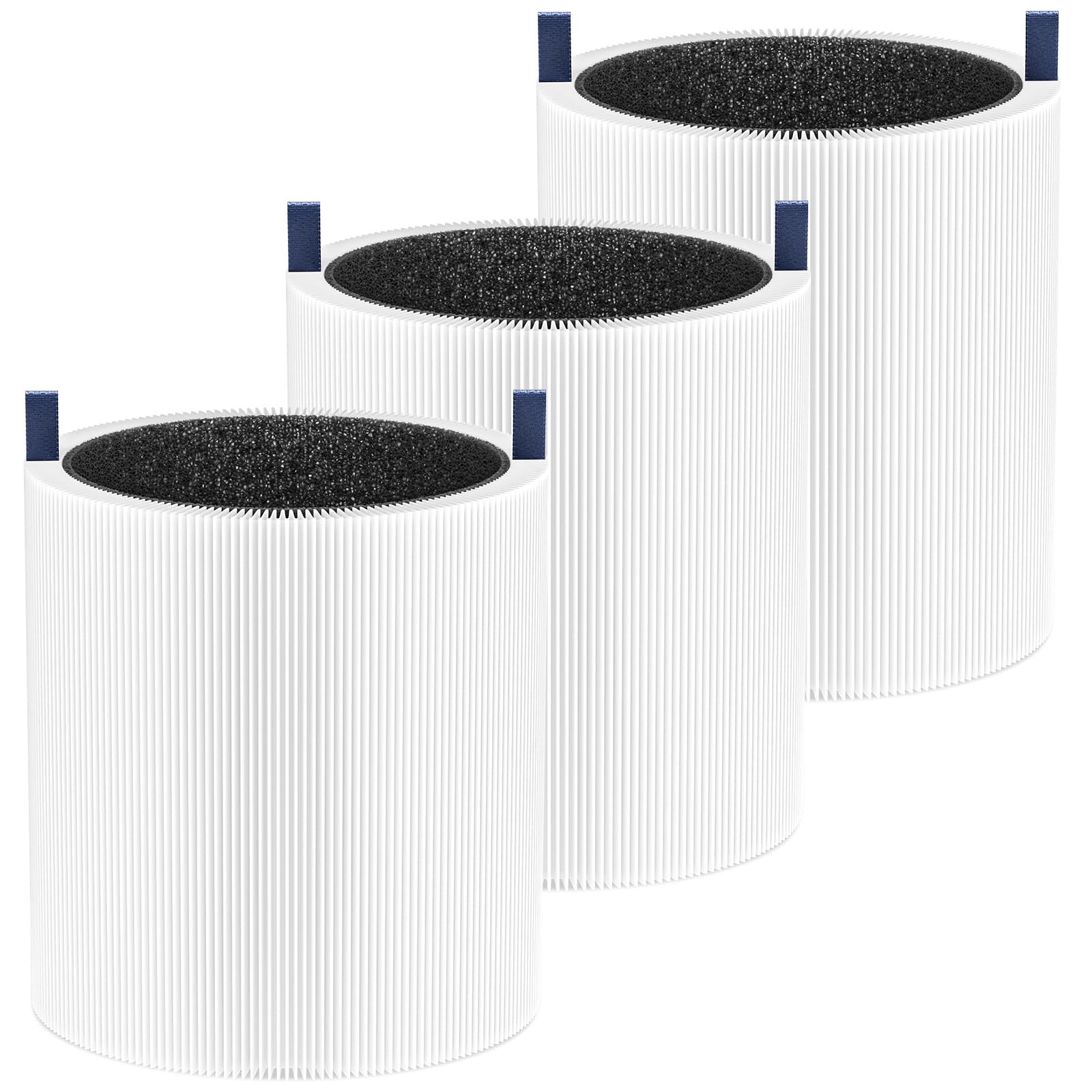 3 Pack 511 Replacement Filter Compatible With Blueair Blue Pure 511 Air Purifier, H13 True Hepa Filters With Particle And Activa