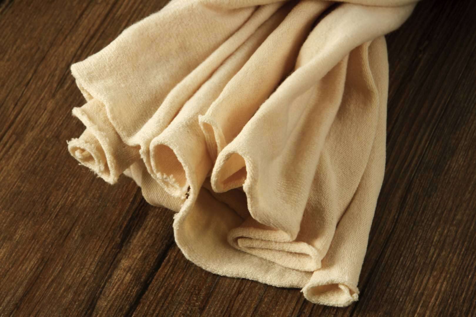 Newborn Baby Photography Props Boys Girls Sleepy Knot Hat & Stretch Fabric Wrap Blanket Photo Prop Outfit Set (Cream)