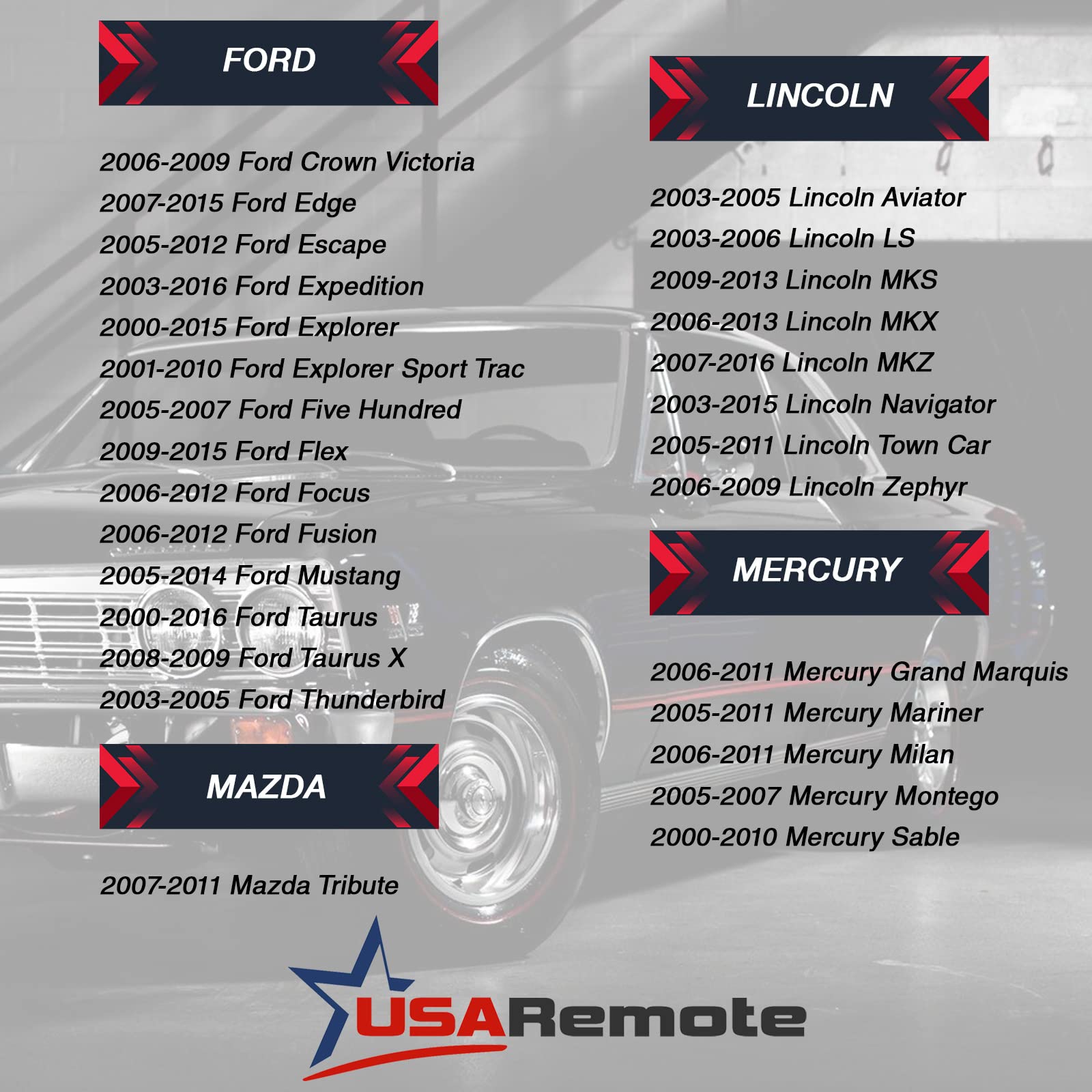 Car Key Fob Keyless Entry Remote Fits Ford, Lincoln, Mercury, Mazda (Cwtwb1U793 4 Btn)   Guaranteed To Program