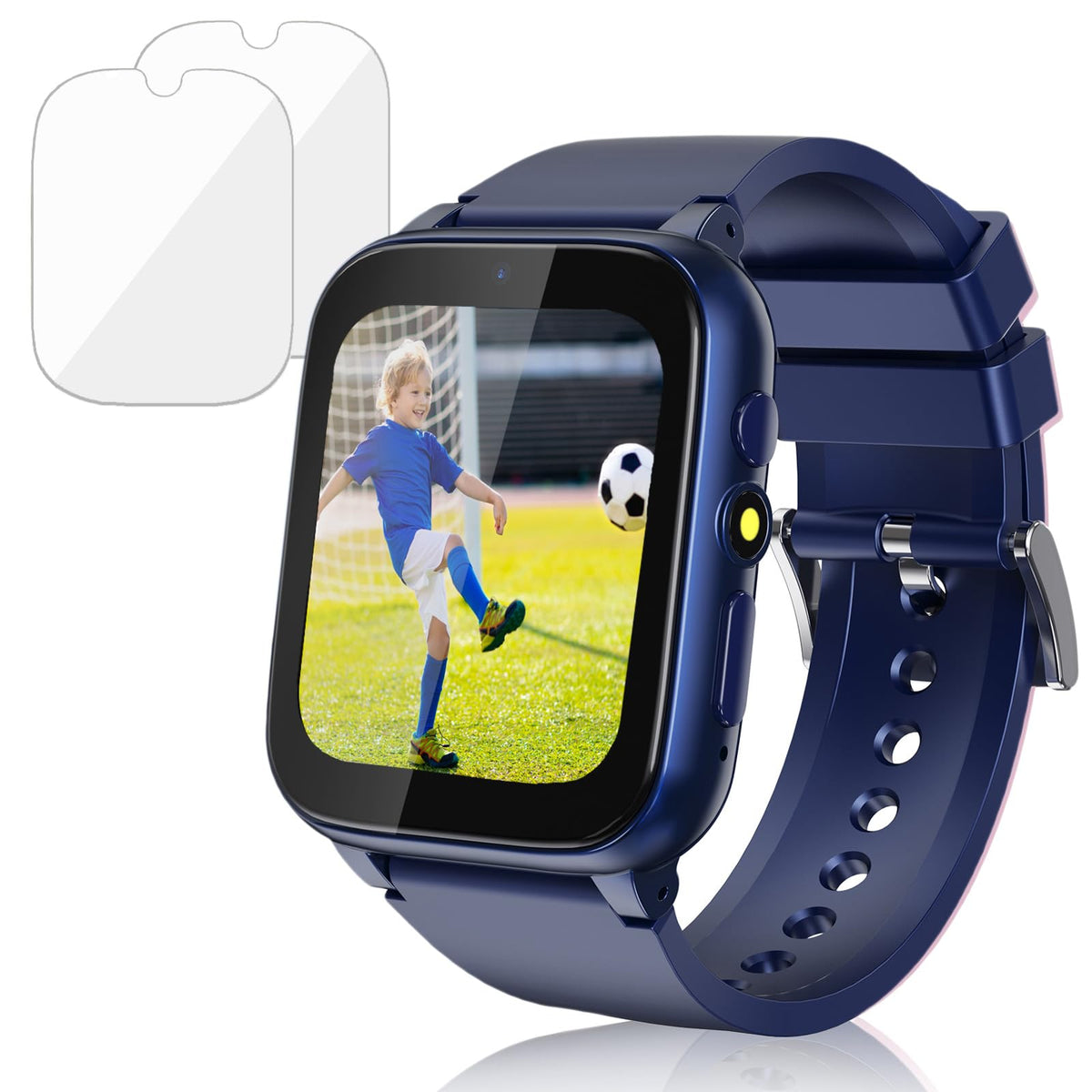 Goodatech 1.69'' Kids Smart Watch 4 12 Years Boys Girls, 26 Puzzle Games,Hd Camera,Video Music Player,Pedometer,Flashlight,Alarm