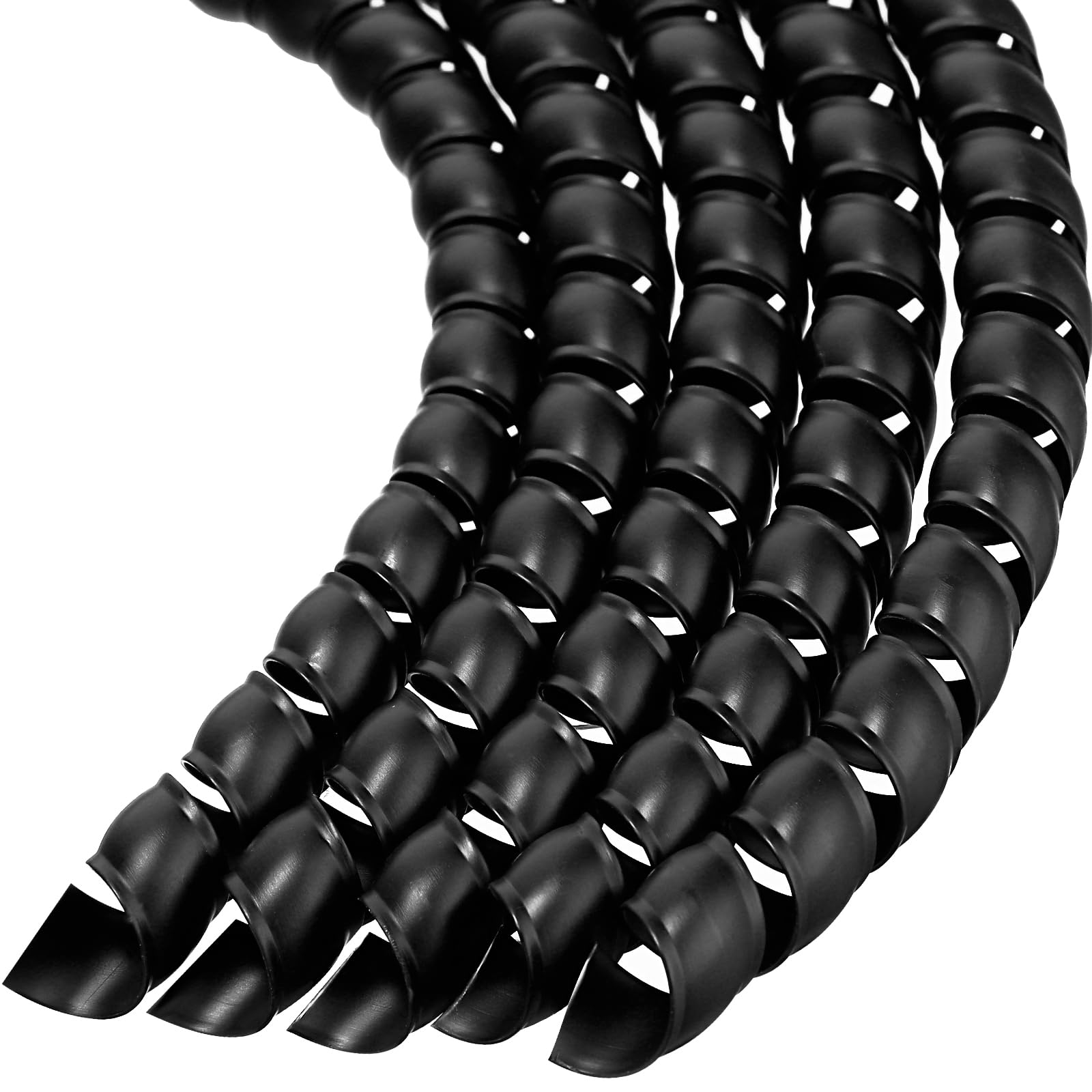 Flutesan Dog And Cat Cord Protector 0.4 Inch Cord Covers For Pets No Chew Spiral Cable Protector Wire Covers For Cords, 5 Pcs/Pa