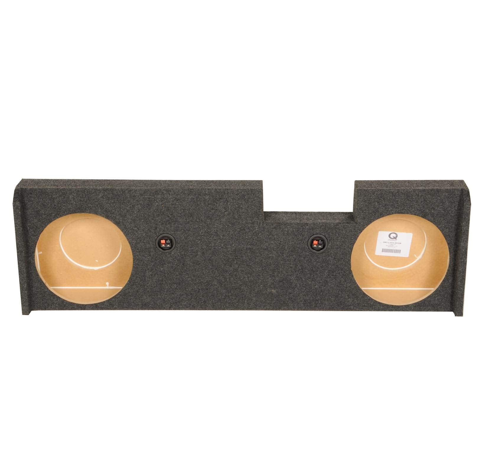 Q Power Gmc12 2014 4Door Dual 12 Inch Custom Fit Speaker Box For Gm/Chevy Crew Cab 4 Door Trucks 2014