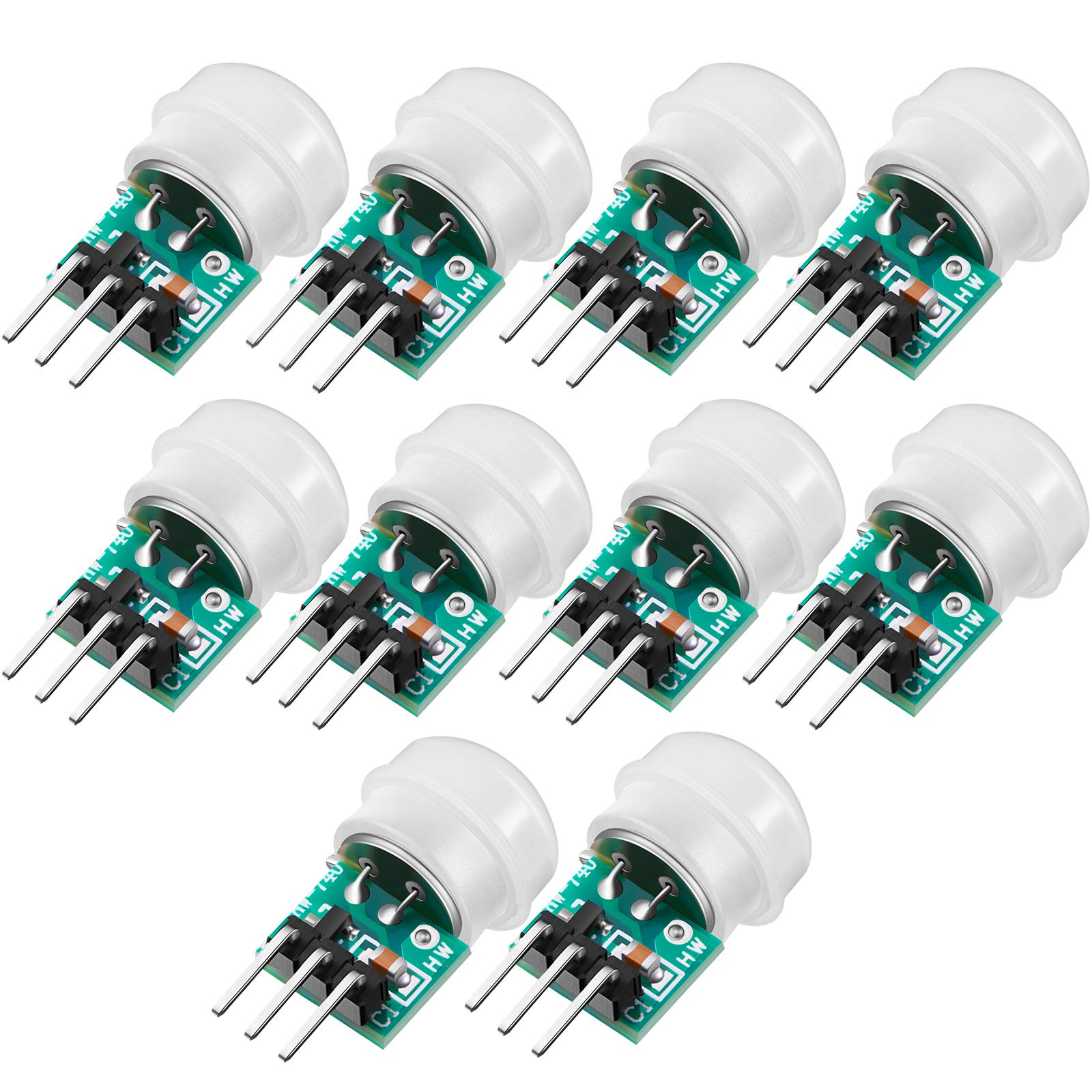 Weewooday 10 Pieces Am312 Pir Sensor Mini Pir Motion Sensor Human Module Pyroelectric Infrared Modules 2.7V To 12V