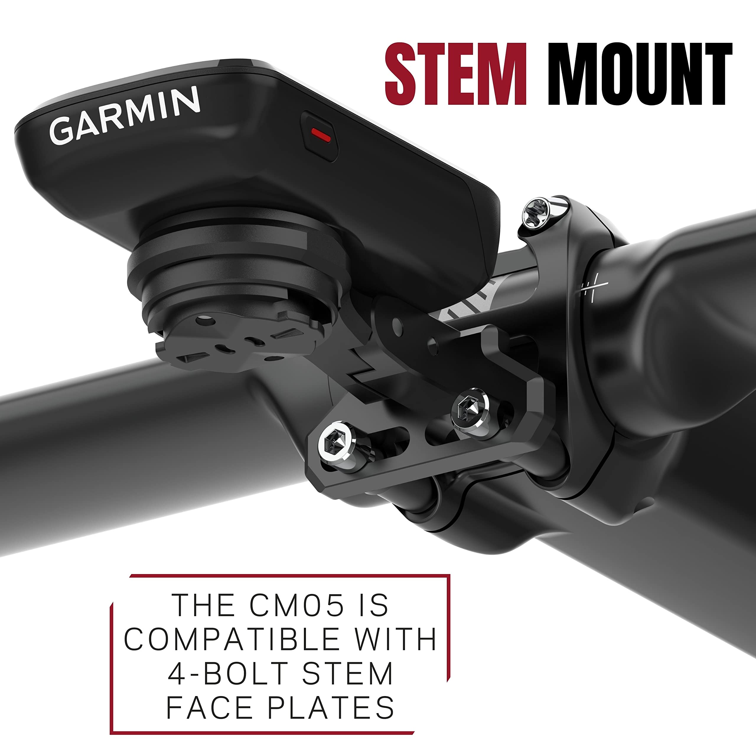 Kom Cycling Garmin Stem Mount Quick Release Gopro Mount Black