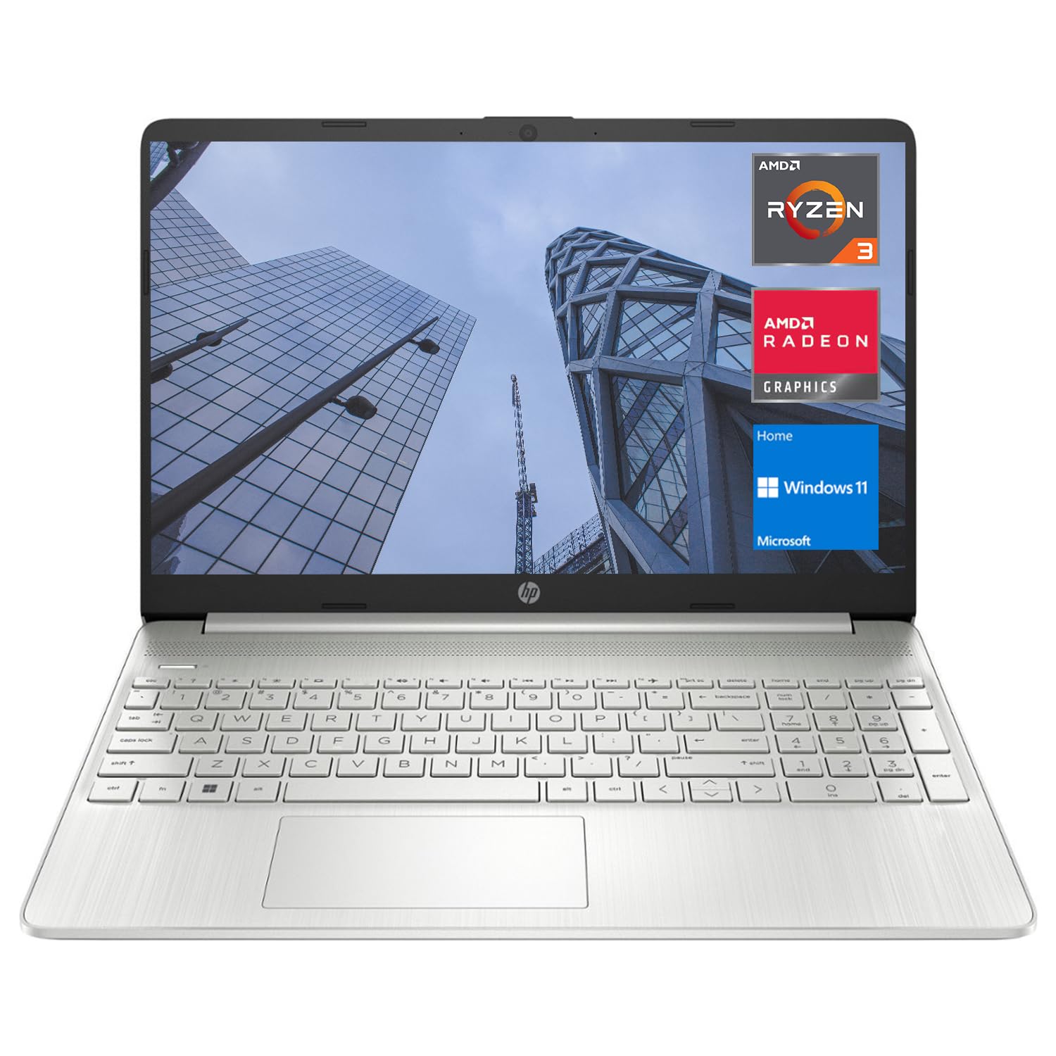 Hp Essential 15 Laptop, 15.6'' Hd Screen, Amd Ryzen 3 5300U, 16Gb Ram, 512Gb Ssd, Webcam, Hdmi, Wi-Fi, Windows 11 Home, Silver