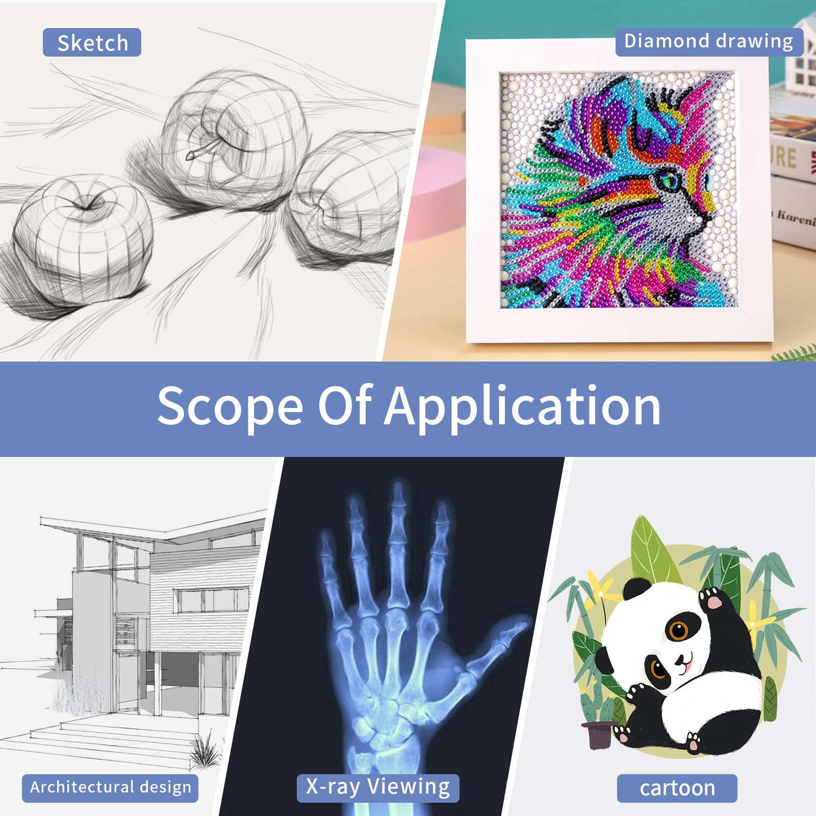 Rechargeable Light Box Drawing A4,Tracing Board With Brightness Adjustable For Artists, Animation Drawing, Sketching, Animation,