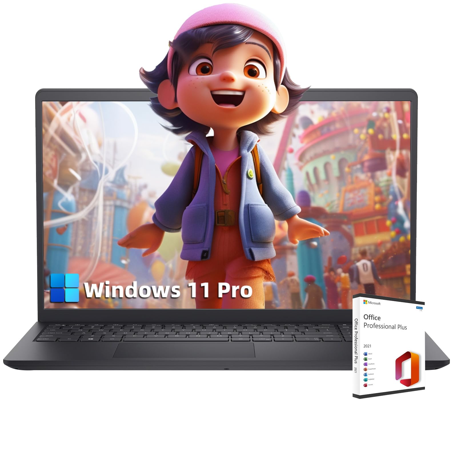 Dell Inspiron 15 Business Laptop, 15.6 FHD, Intel 10-Core i5-1235U, 16GB RAM, 512GB SSD, Intel UHD Graphics, HD Webcam, Wi-Fi, W