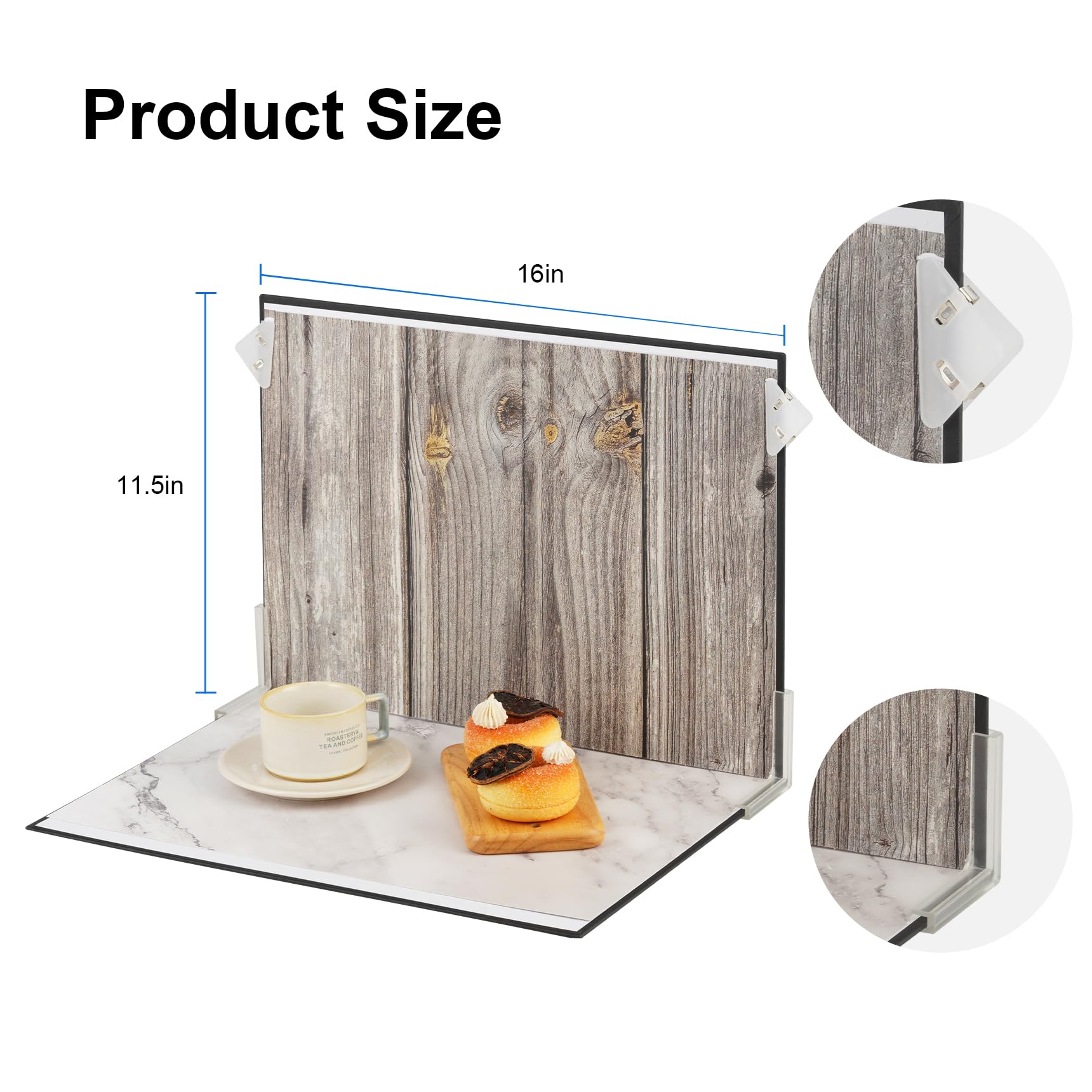 Meking 9Pcs 18Patterns Small Product Photography Backdrop Kit Photo Backdrop Board For Food Photography   Double Sided Tabletop