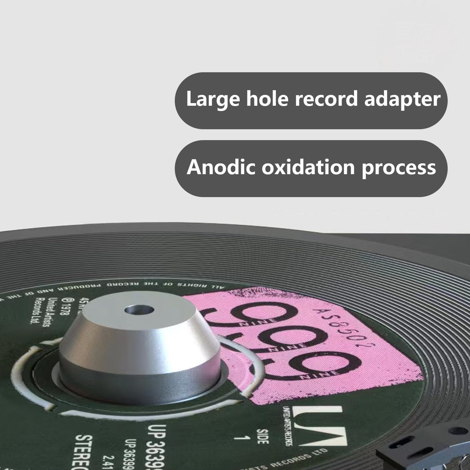 45 Record Adapter For Turntable 45 Rpm Record Player For 7 Inch Vinyl Record Players Turntables Accessories Solid Aluminum Dome