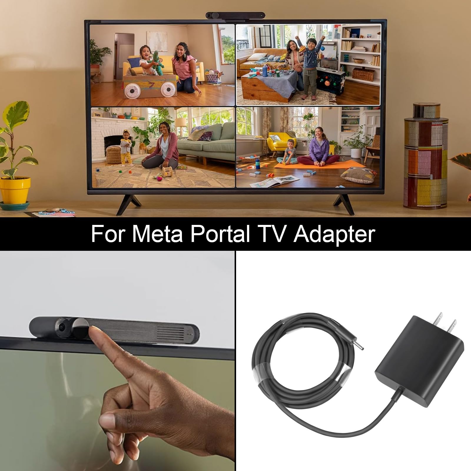 Juyoon Portal 24W Charger For Facebook Meta Portal Tv Power Cord 899 00081 02 899 00081 13 Am24A 120F