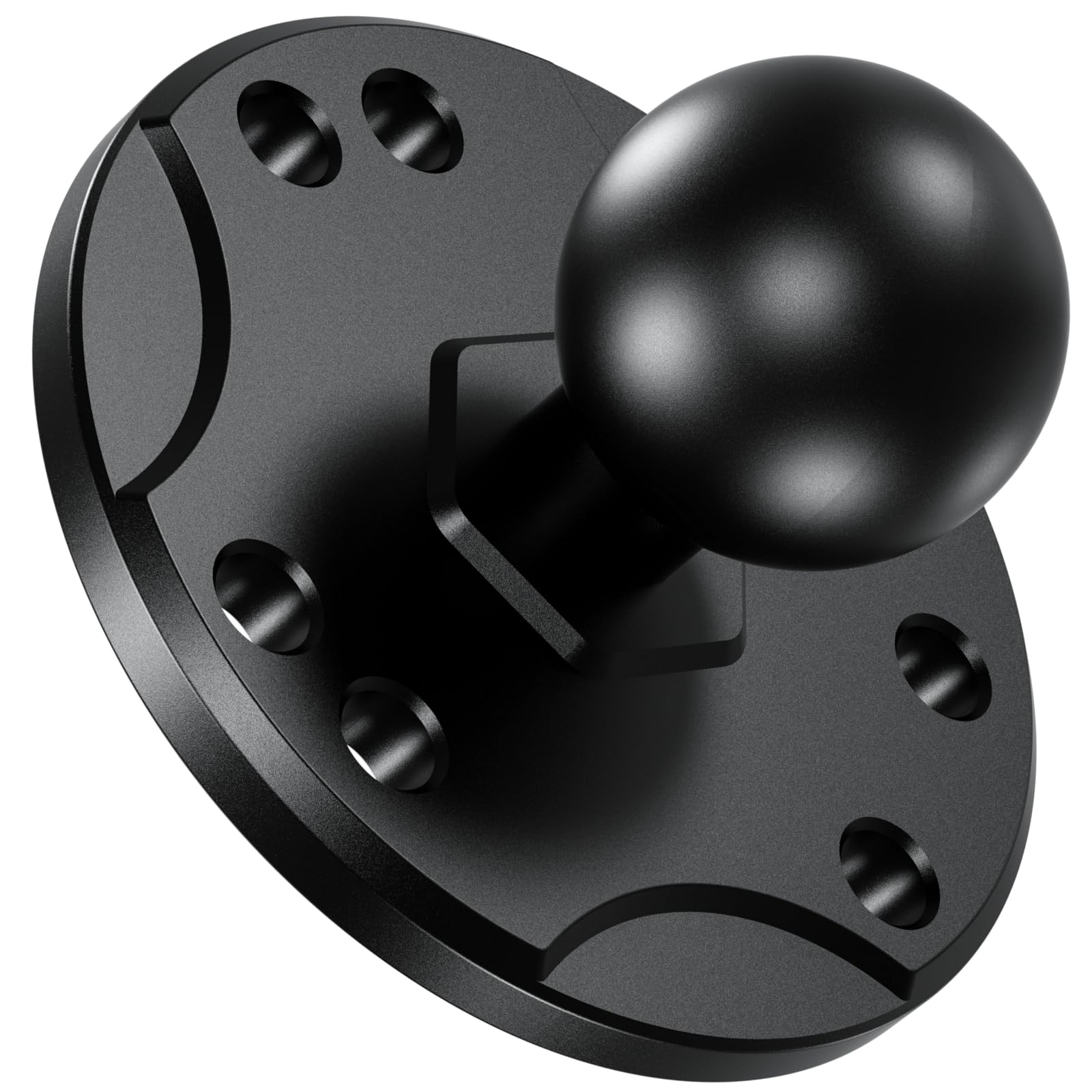 Brcovan 1'' Ball Mount Base With Aluminum Alloy Amps Hole Round Plate & 1'' Tpu Ball Adapter Compatible With Ram Mounts B Size 1 Inch Ball Double Socket Arm