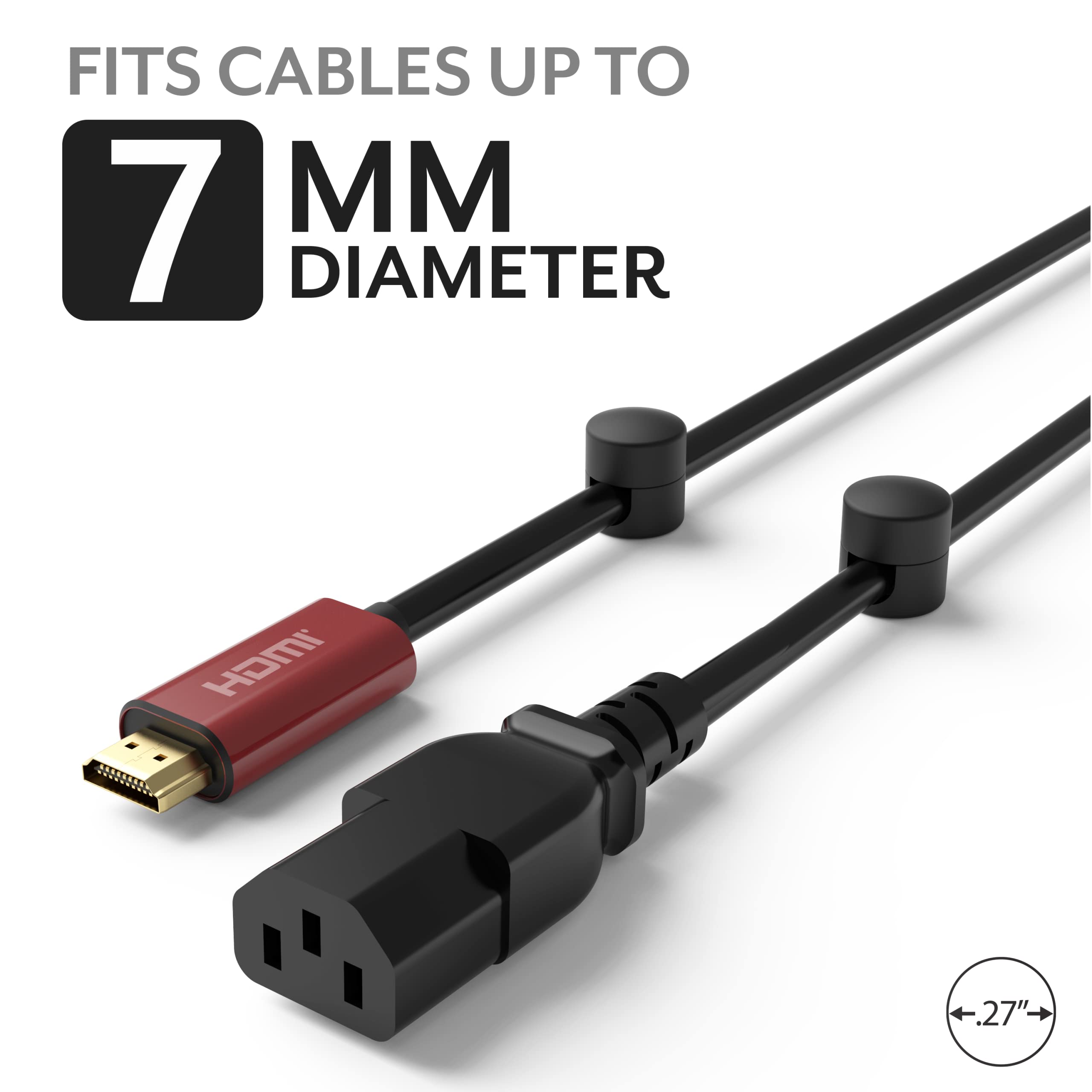 Iconit Cable Anchors For Desk Organization Gold | Premium Aluminum Cord Organizers | Charger + Cable Management Clips For Home &