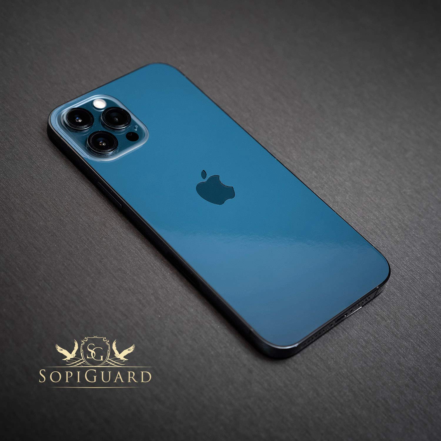 Sopiguard Sticker For Surface Duo Phone Edge To Edge Precision Vinyl Skin Wrap (Gloss Oslo Blue)