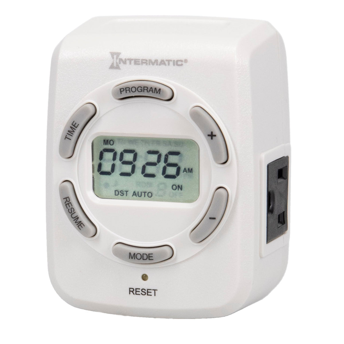 Intermatic Dt122K 15-Amp Digital Indoor Timer - 7-Day Programming & Dual Outlets - Astronomic Feature With Automatic Dst Adjustm