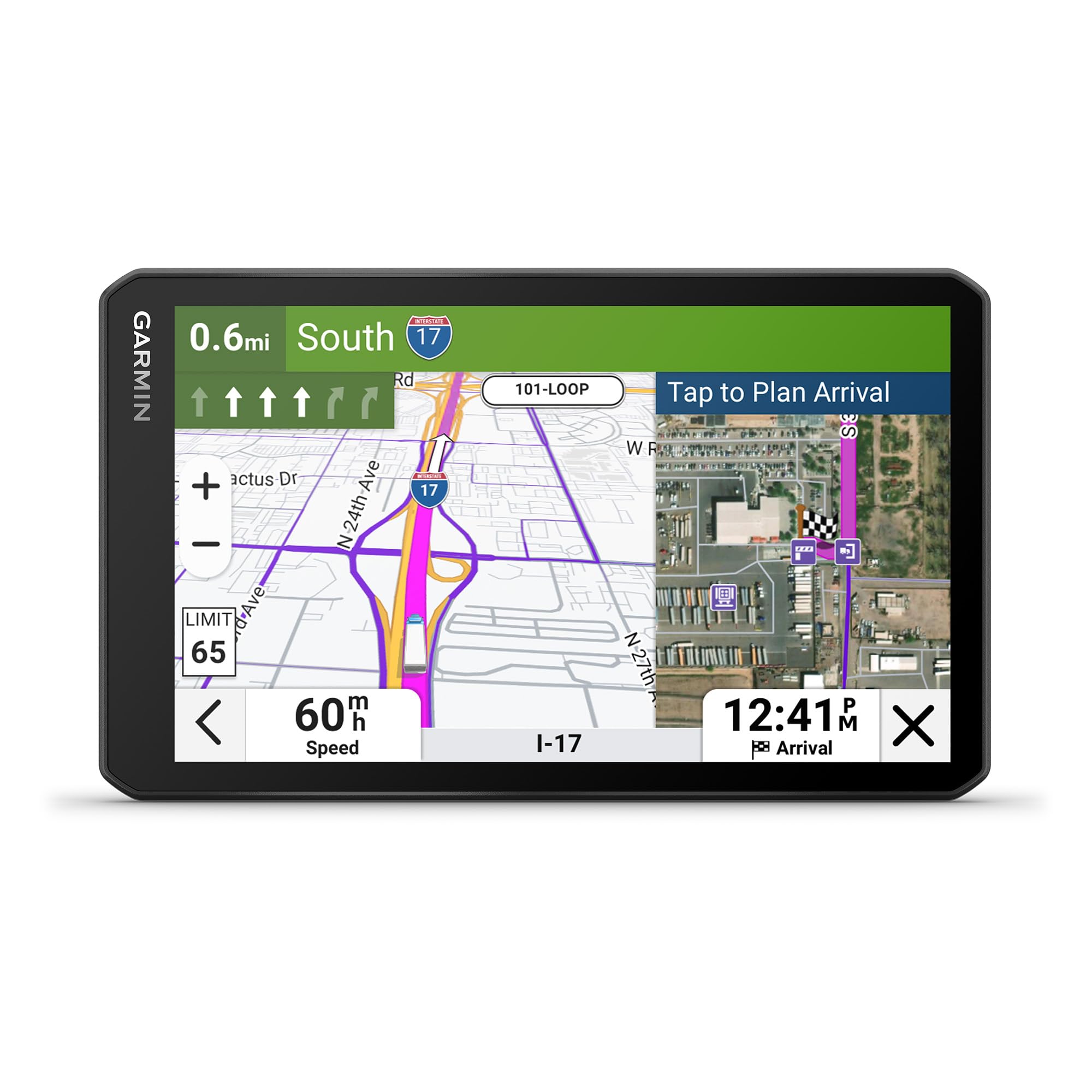 Garmin dezl OTR720, Large 7 GPS Navigator, Custom Truck Routing, Satellite Imagery, Wind Speed, Community-Shared Loading Docks 