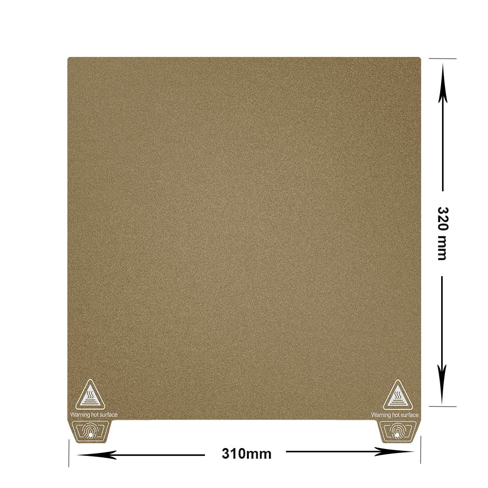 Cctree Double Sided Textured Pei Sheet+Smooth Pei Spring Steel Sheet 310X320Mm, Flexible Print Build Plate Removable Surface Pla