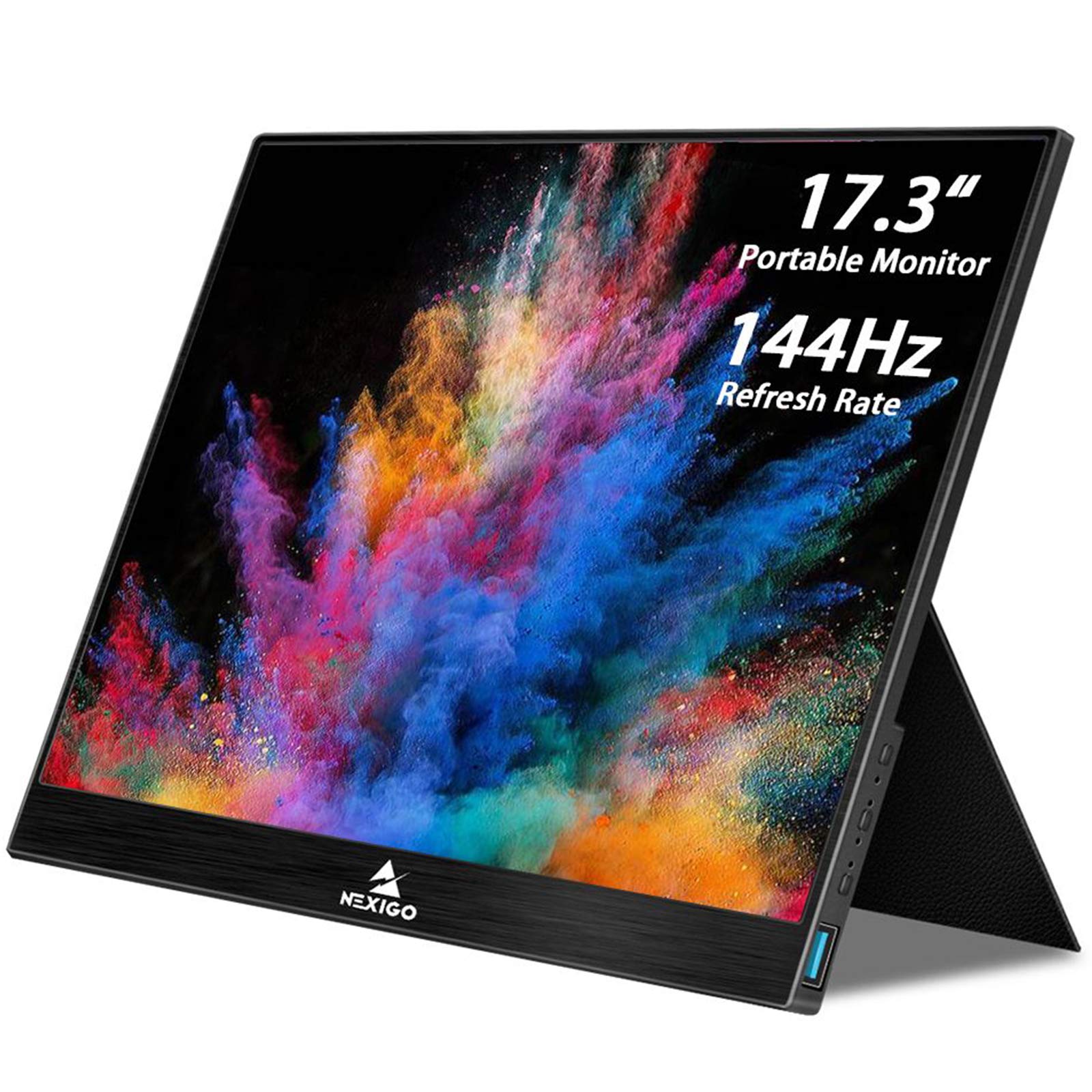 Nexigo 144Hz 17.3 Inch Portable Gaming Monitor, Freesync, G Sync Compatible, Fhd Ips Computer Display, Eye Care Screen With Hdmi