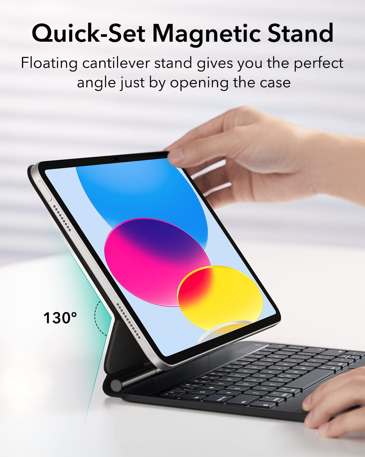 Esr Ipad Keyboard 10Th Generation, Magic Case For Generation (2022), Case With Floating Cantilever Stand, Springy Backlit Keys,