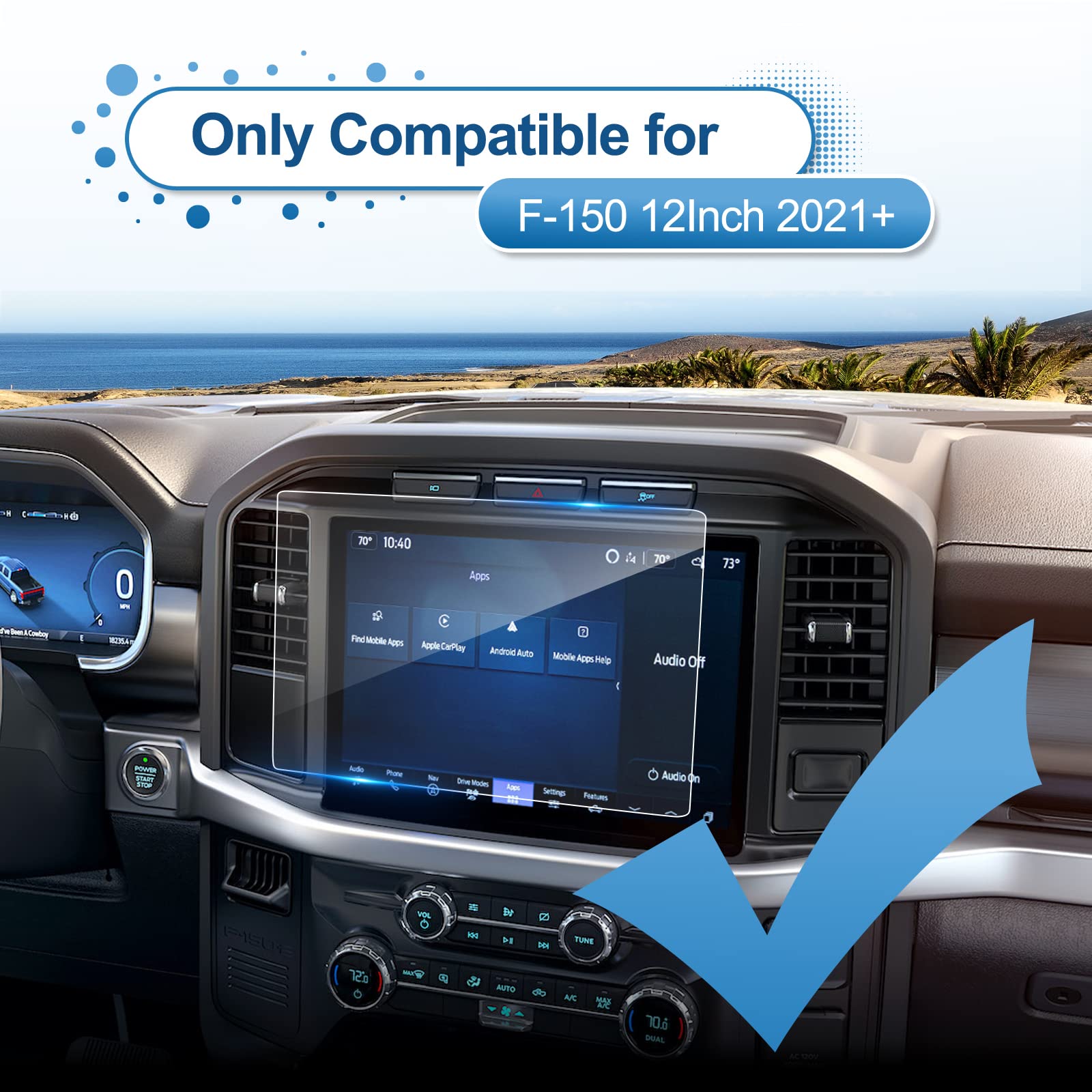 Coleya 2021 2024 Ford F 150 Screen Protector For Ford F 150 (Xl/Stx/Xlt/Lariat/Platinum/Limited/Tremor/Raptor/King Ranch) Sync4