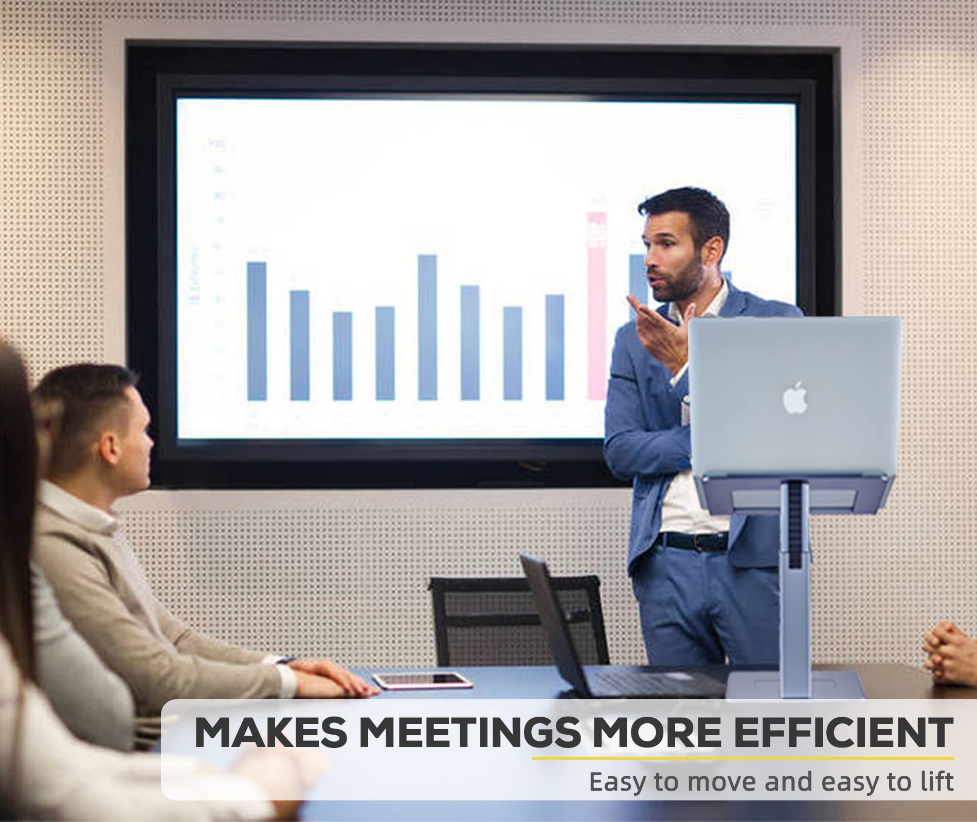 Vecofo Adjustable Laptop Stand, Tall, Strong, Airflow, Suitable For 13.3 17.3 Inch Laptops, Lift Screen To Eye Level For Video C