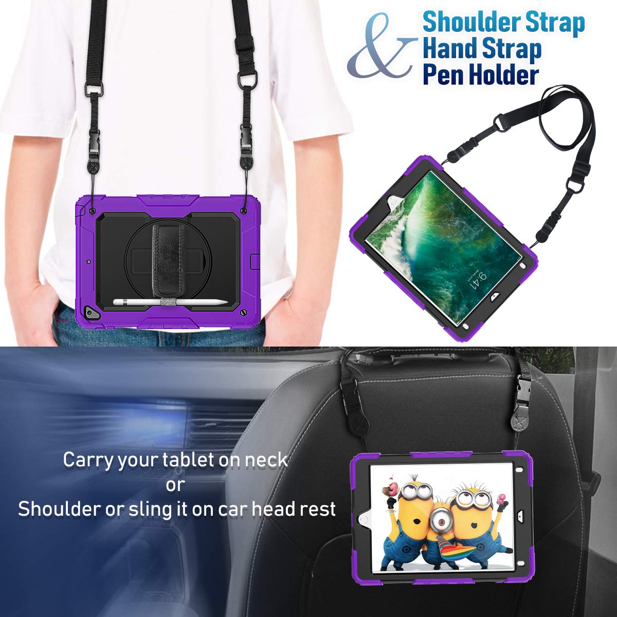 Timecity Case Compatible With Ipad 9.7 Inch (For Ipad 6Th/5Th Generation Case 2018 2017/ For Ipad Air2 Case/For Ipad Pro 9.7) Wi