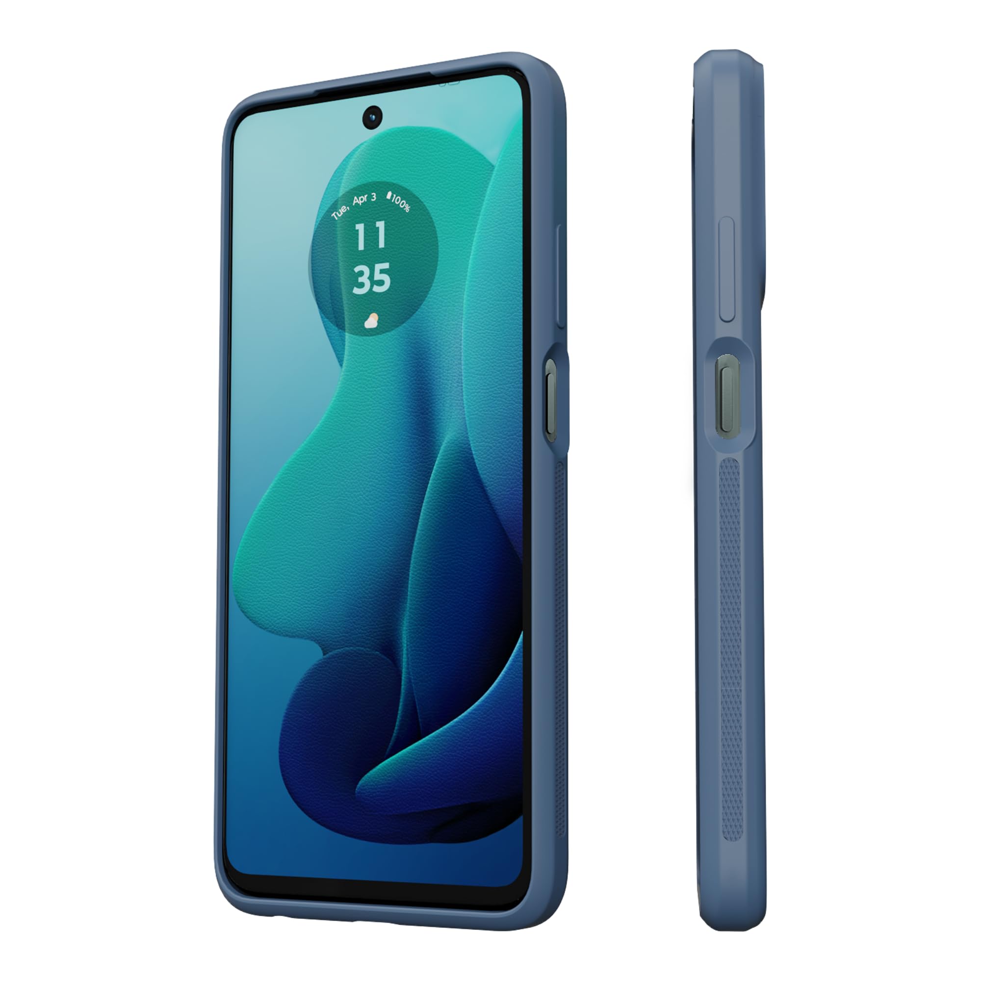 Motorola Moto G 5G (2024) Textured Protective Case  Dusk Blue   Precision Fit Shock Absorbing Cases For Enhanced Phone Grip, Sty