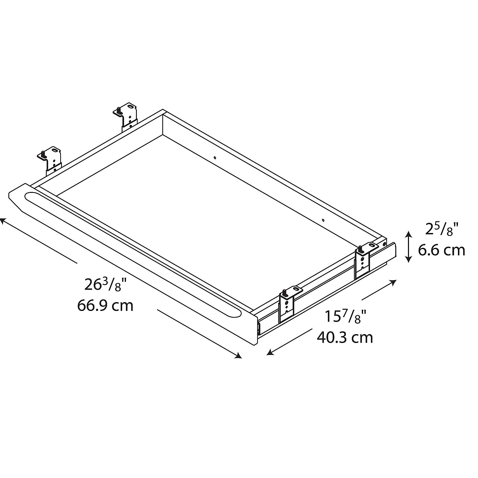 Bush Business Furniture Universal Pencil Drawer, Desk Accessories For Home Or Professional Office, Black