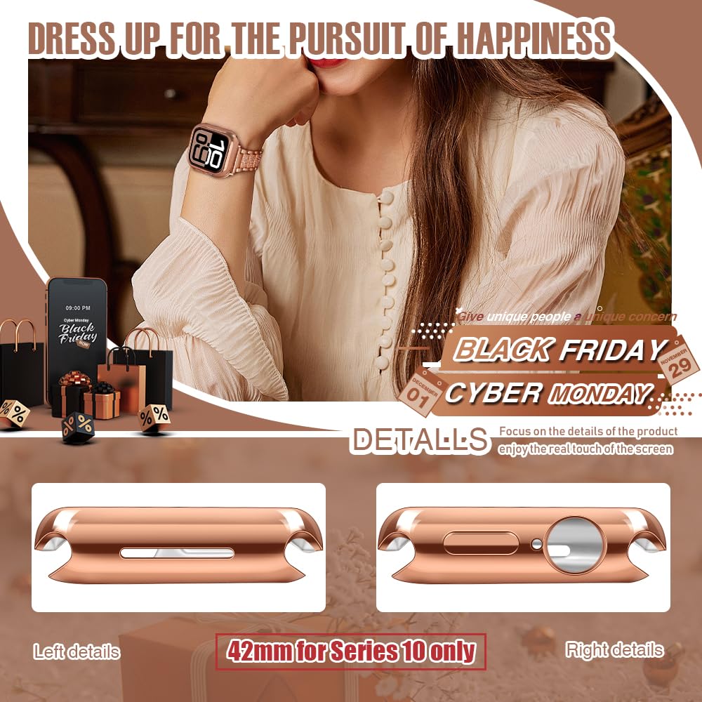 Top4Cus 42Mm (Series 10) Cover Environmental Soft Flexible Tpu Anti Scratch Lightweight Protective 42Mm Iwatch Case Compatible W