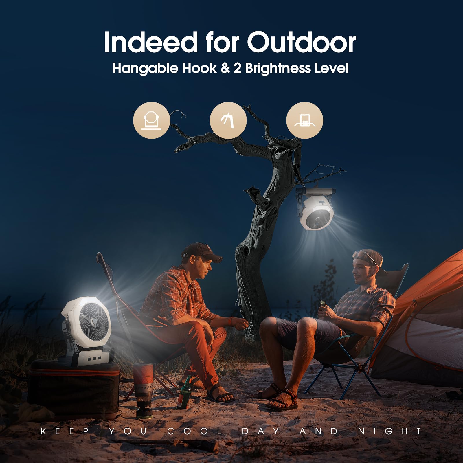 Ausic Portable Misting Fan, 10000Mah Usb Rechargeable Battery Powered Fan With Mister, 8 Inch Cooling Mist Fan With 250Ml Water